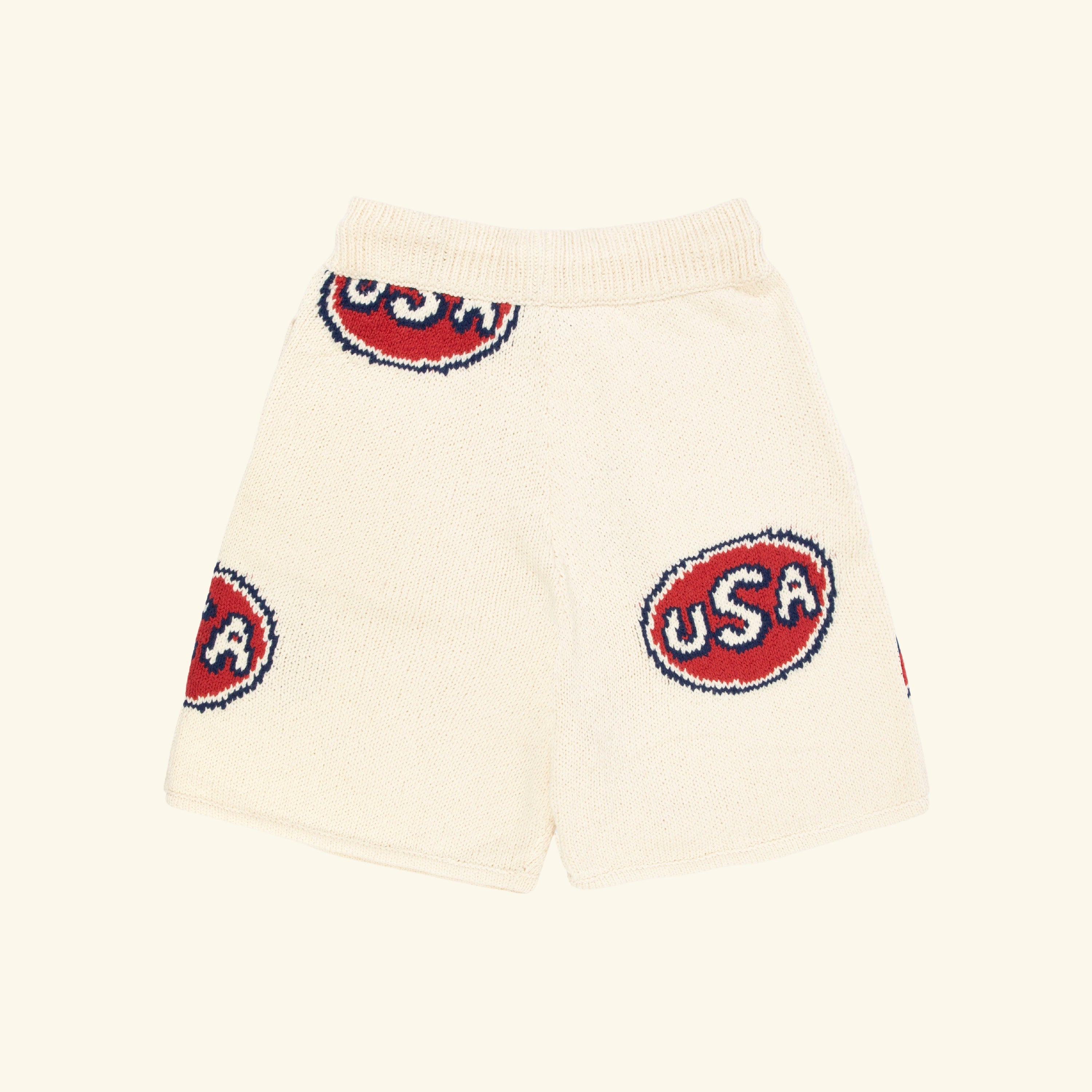USA Knit Shorts (Cream)