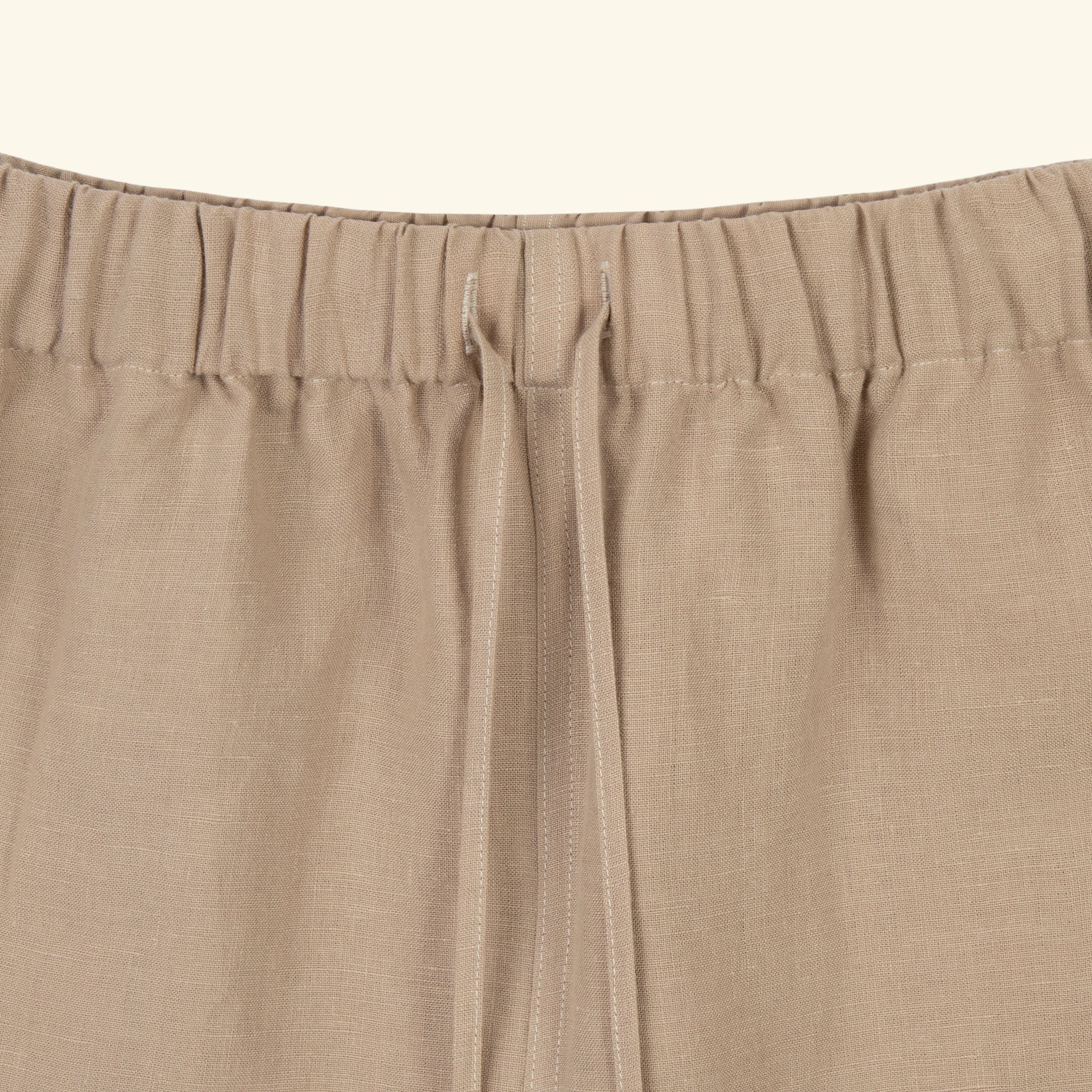 Linen Beach Pants (Beige)