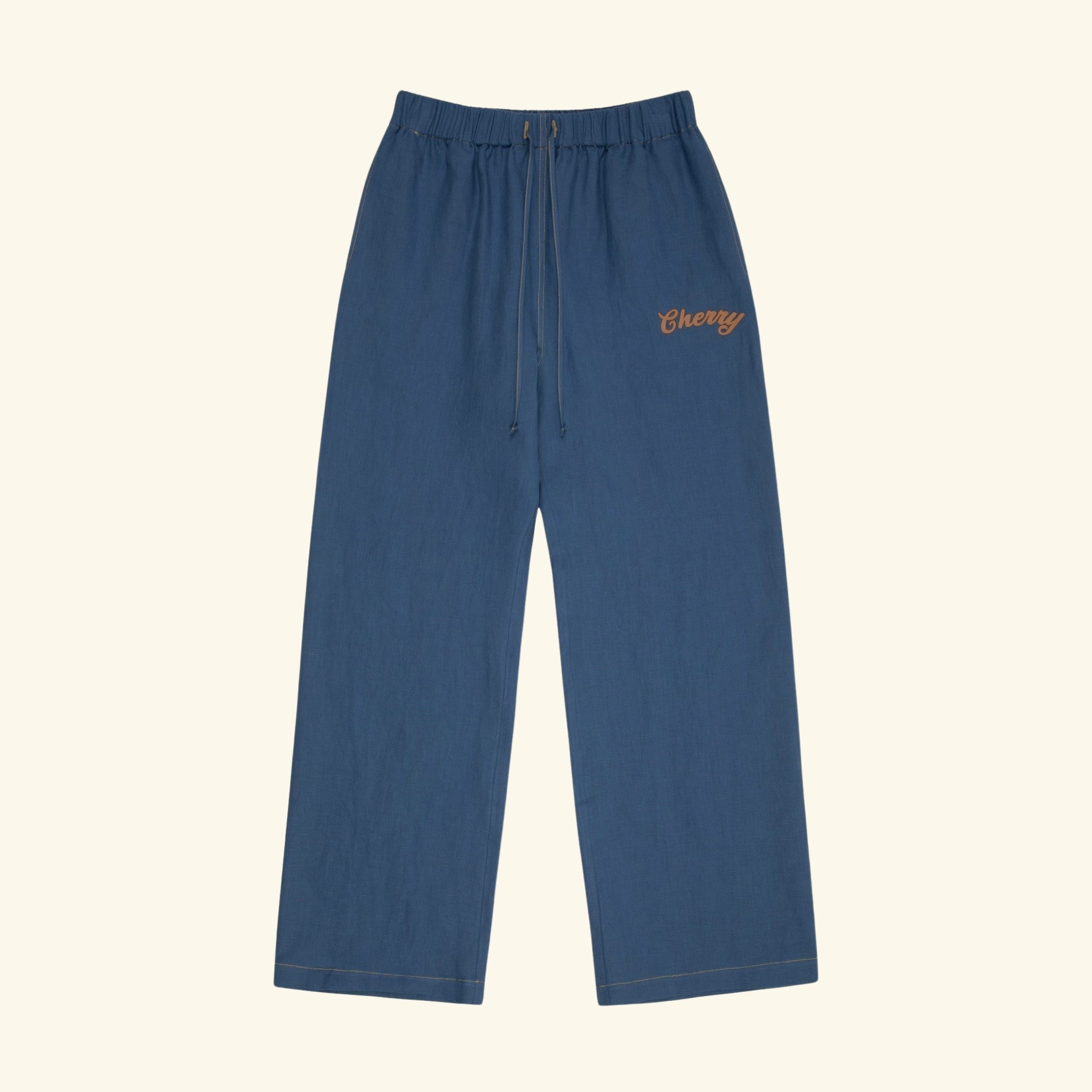 Linen Beach Pant (Faded Blue)