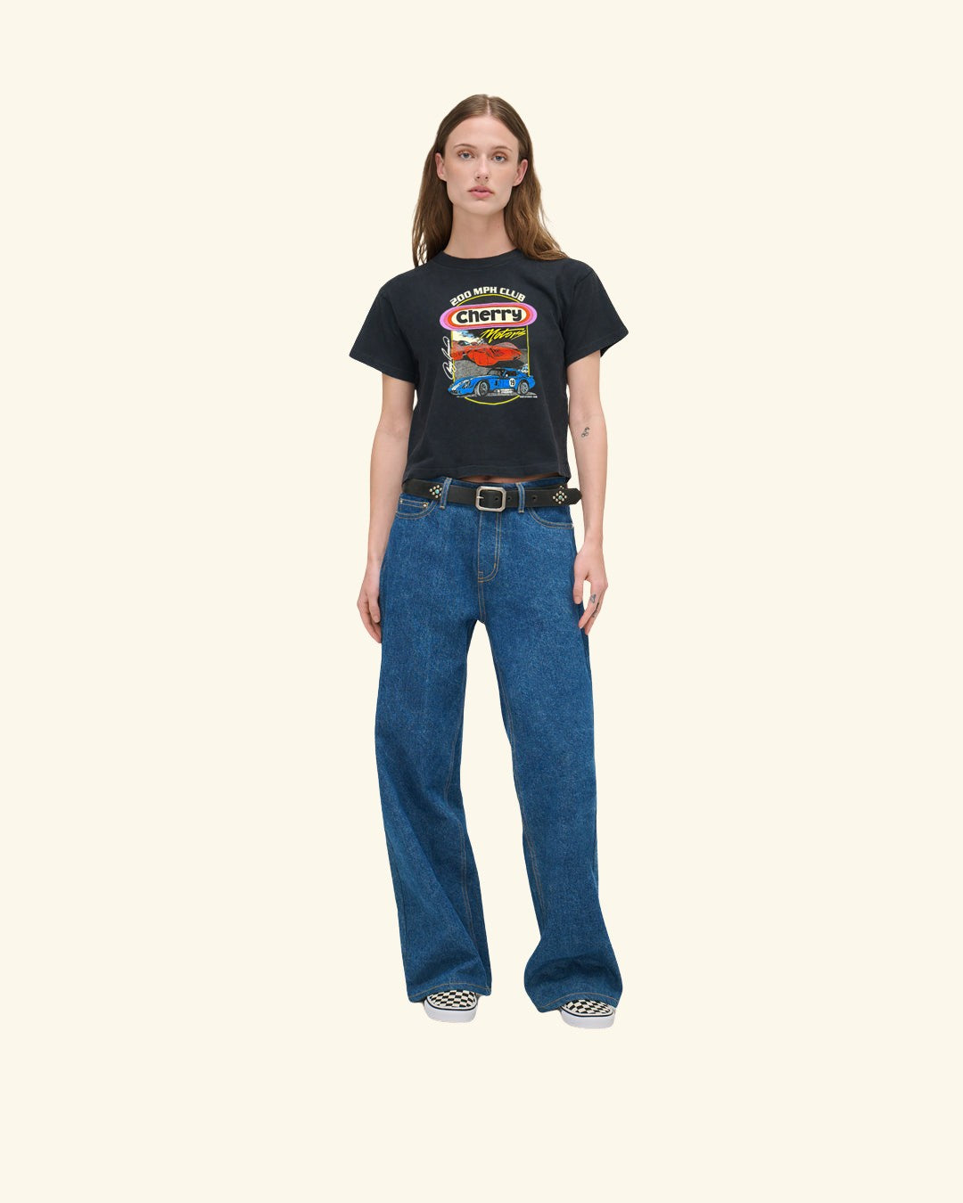 Cherry Motors Women's Boxy Tee (Vintage Black)