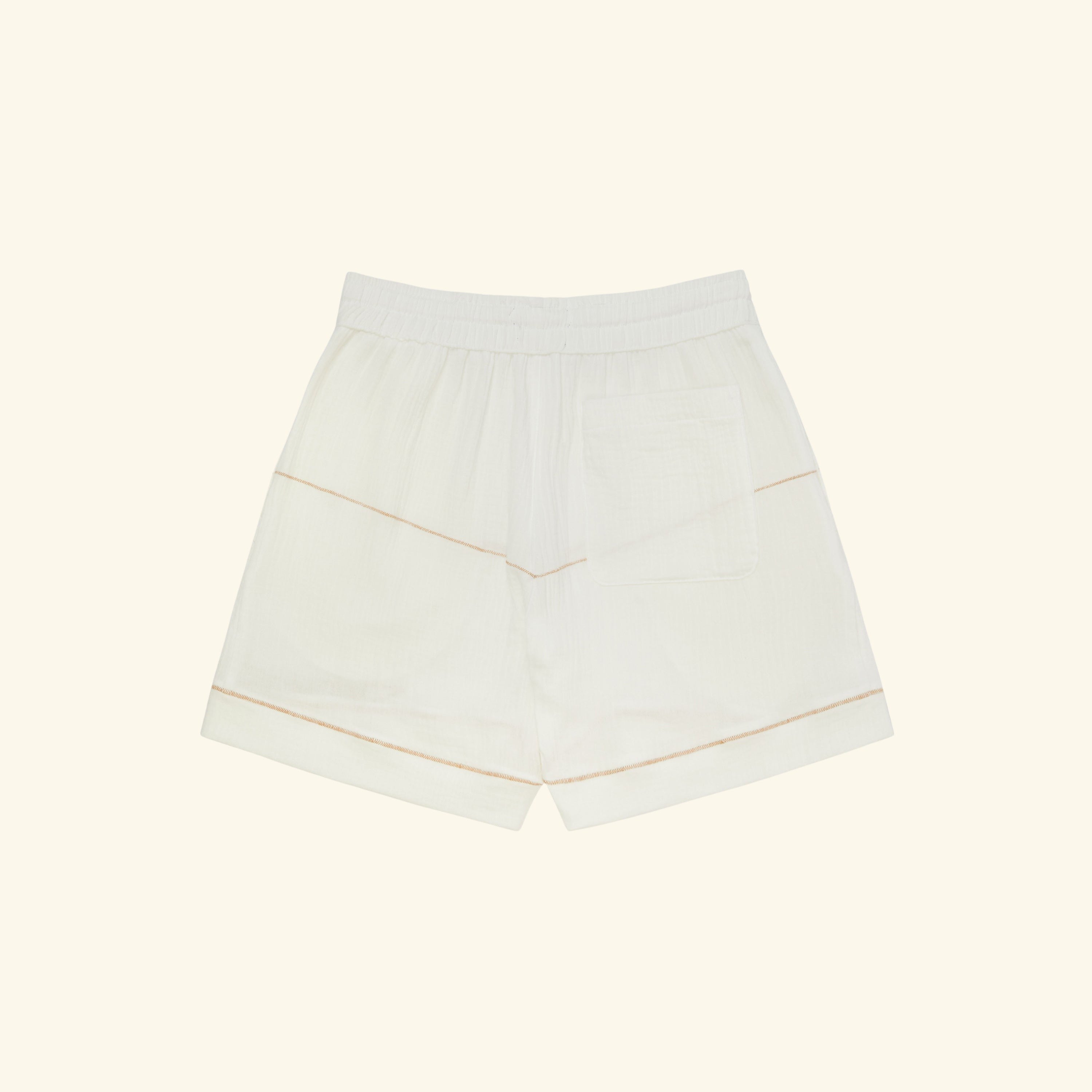 Embroidered Vacation Shorts (White)