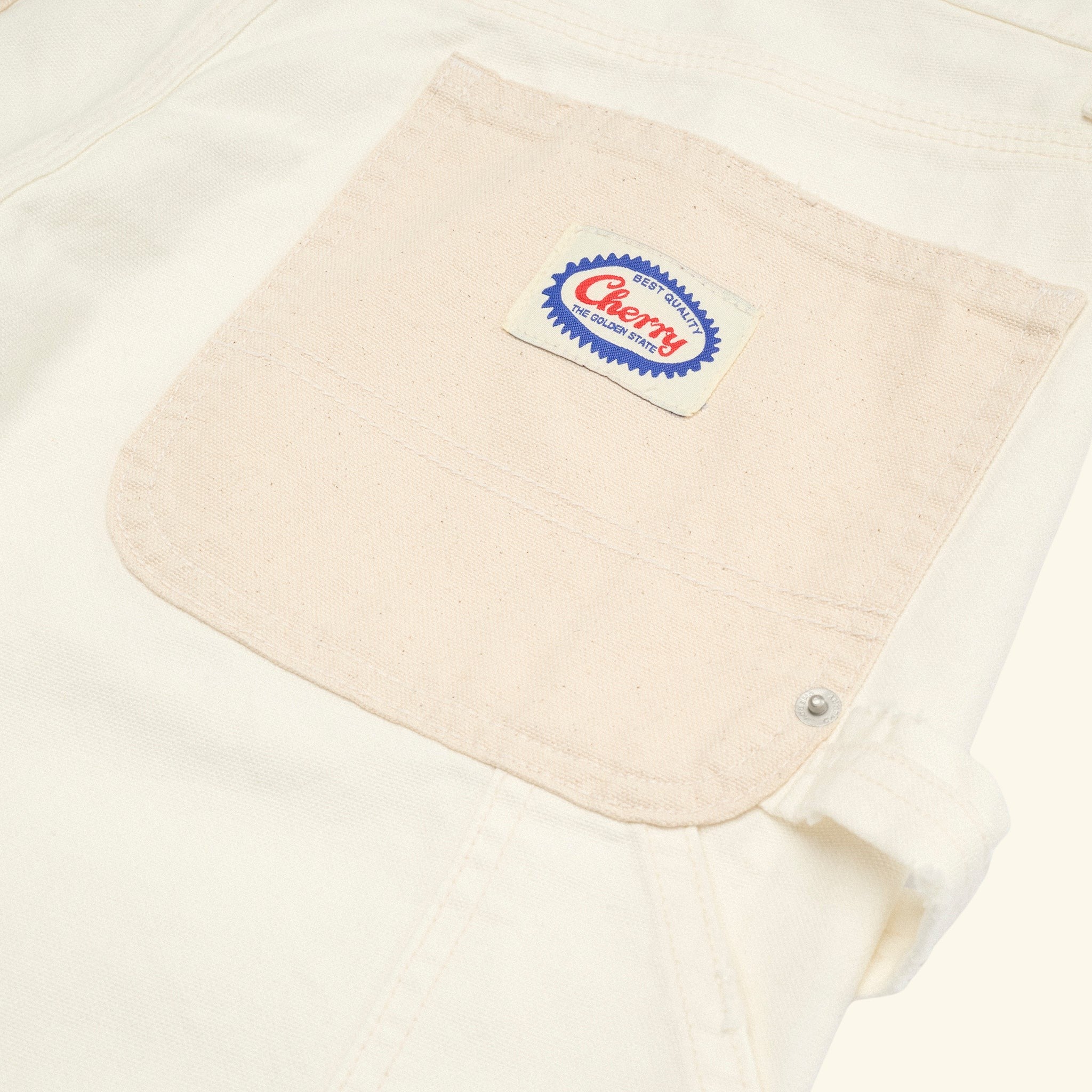 Contrast Double Knee Pant (Ecru)