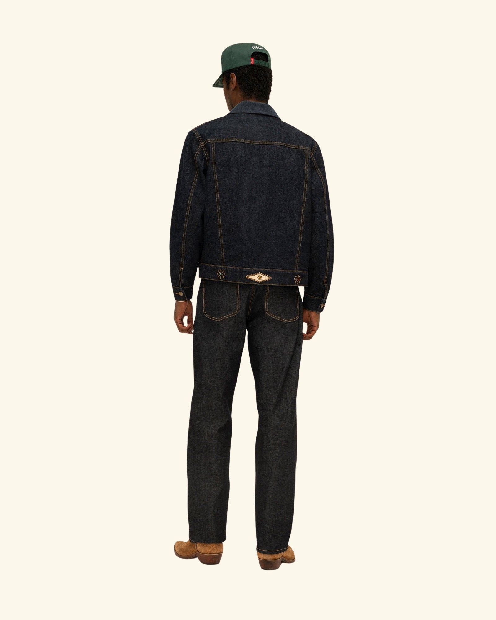 Studded Denim Trucker Jacket