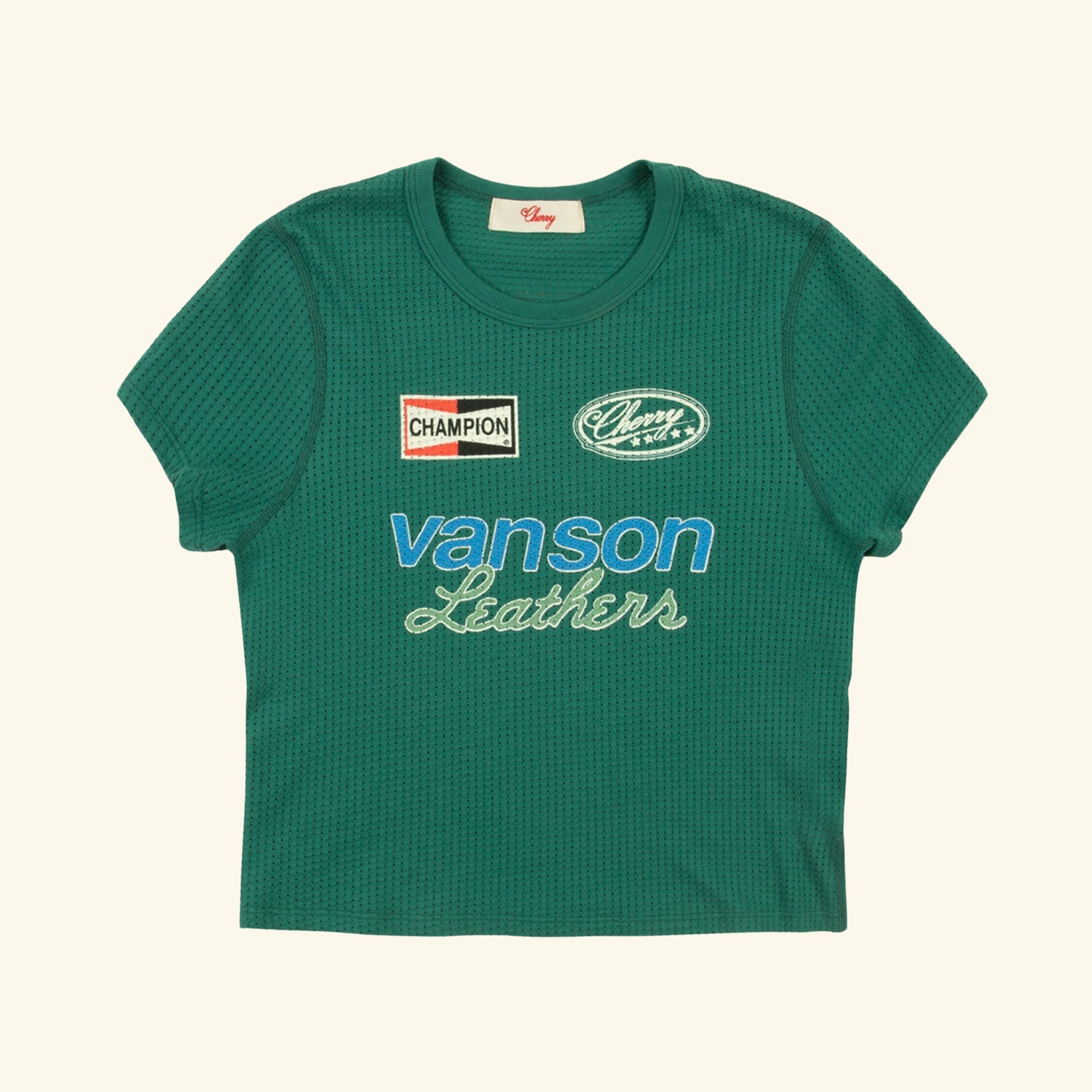 Vanson Mesh Baby Tee (Teal)