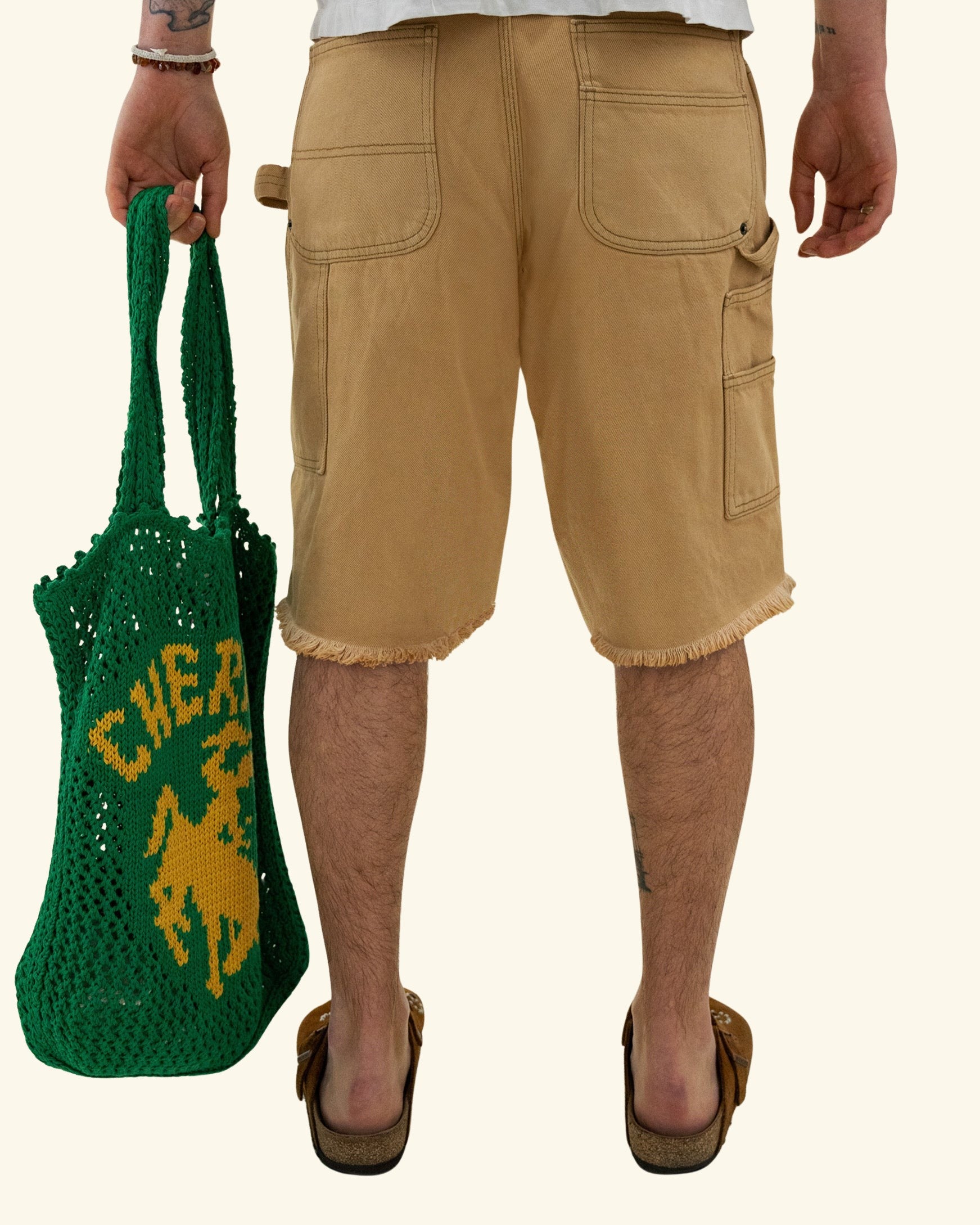 Denim Double Knee Shorts