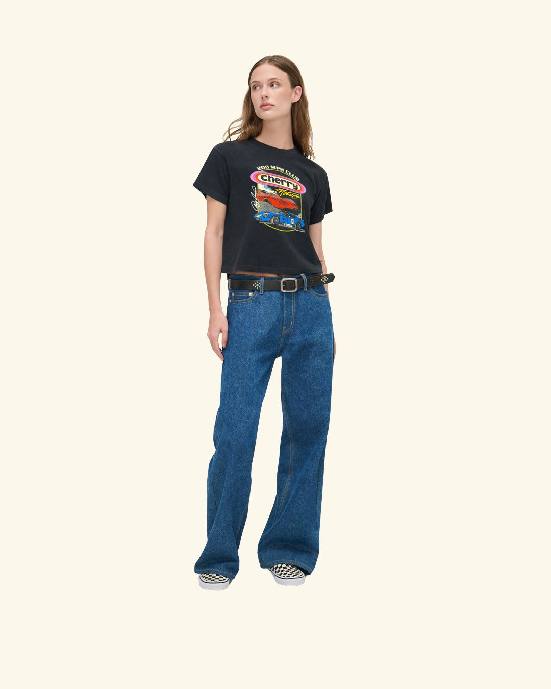 Cherry Motors Women's Boxy Tee (Vintage Black)