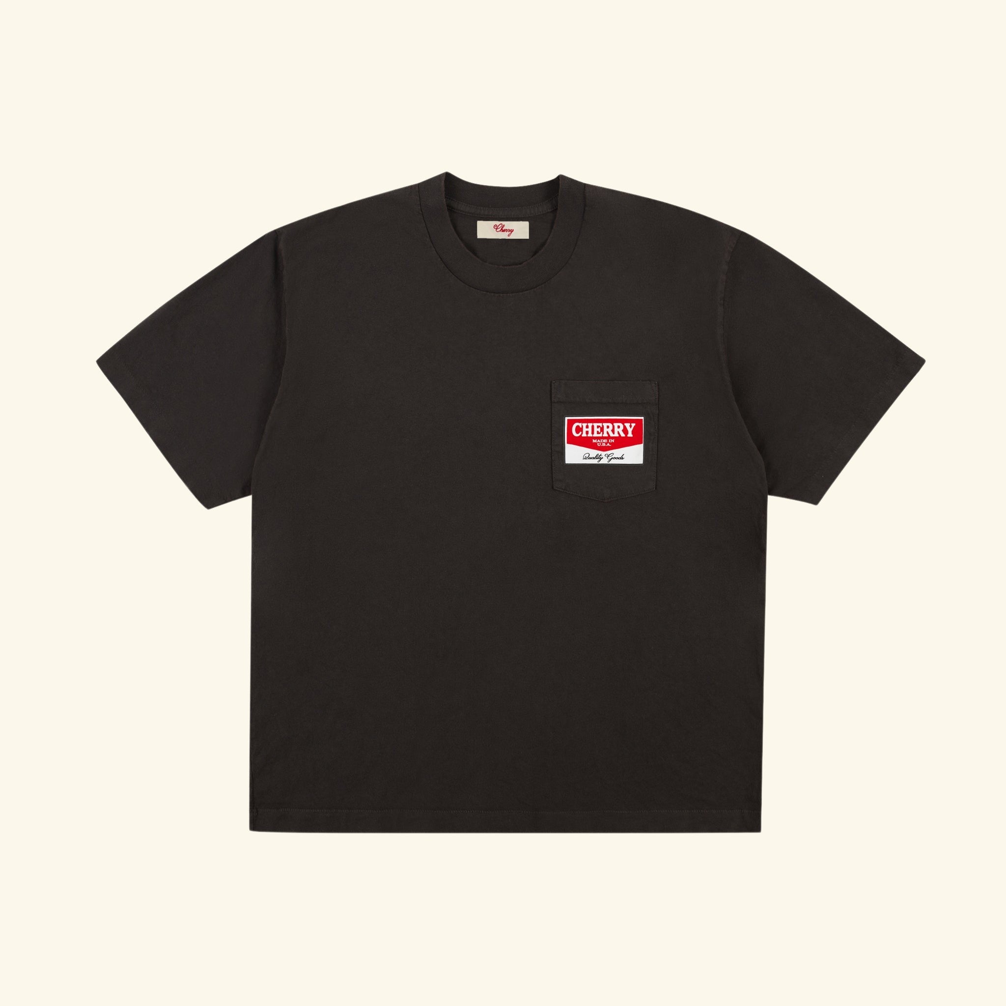 Chevron Logo Boxy Pocket T-Shirt (Vintage Black)