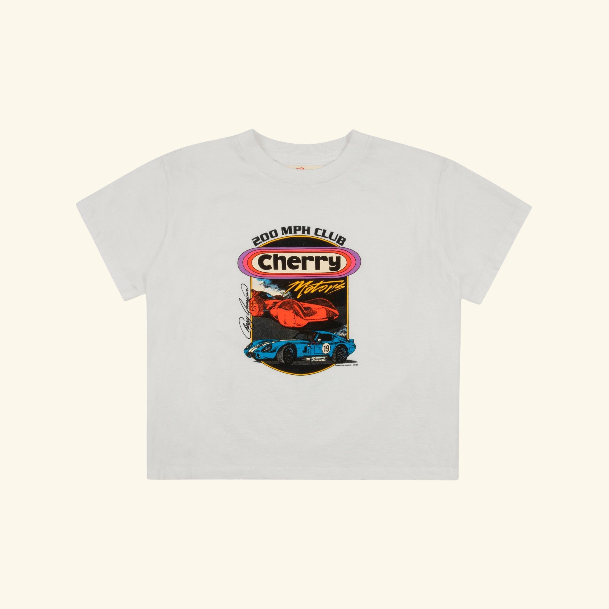 Cherry Motors Women's Boxy Tee (Vintage White)