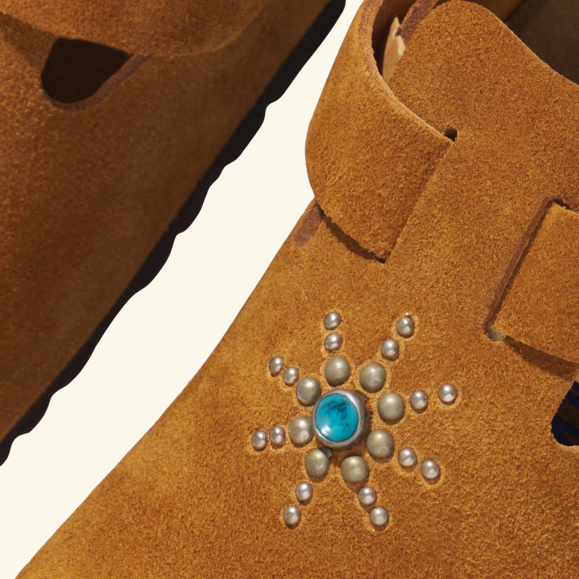 Studded Boston Birkenstock (Mink)