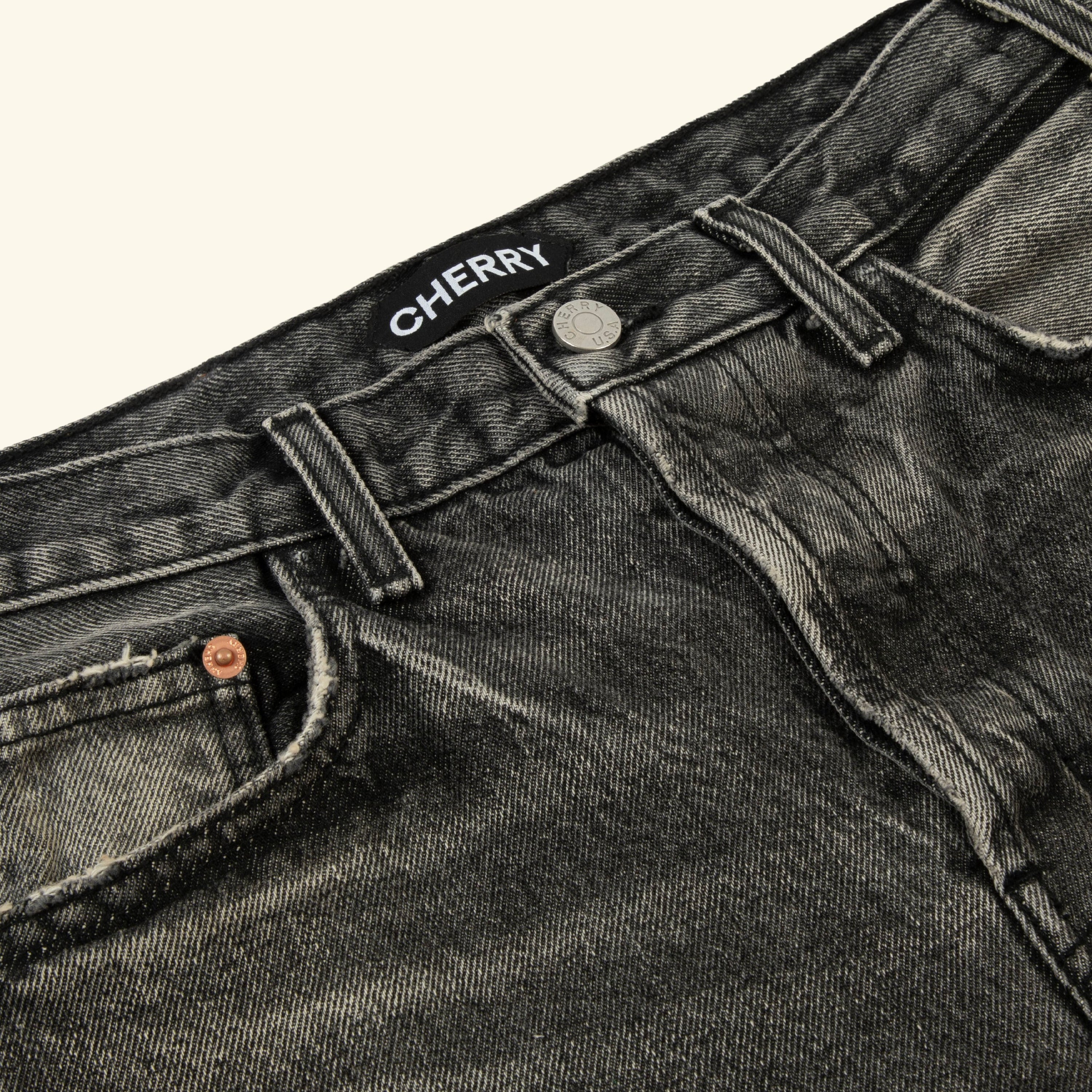 Straight 5 Pocket Denim (Grey)