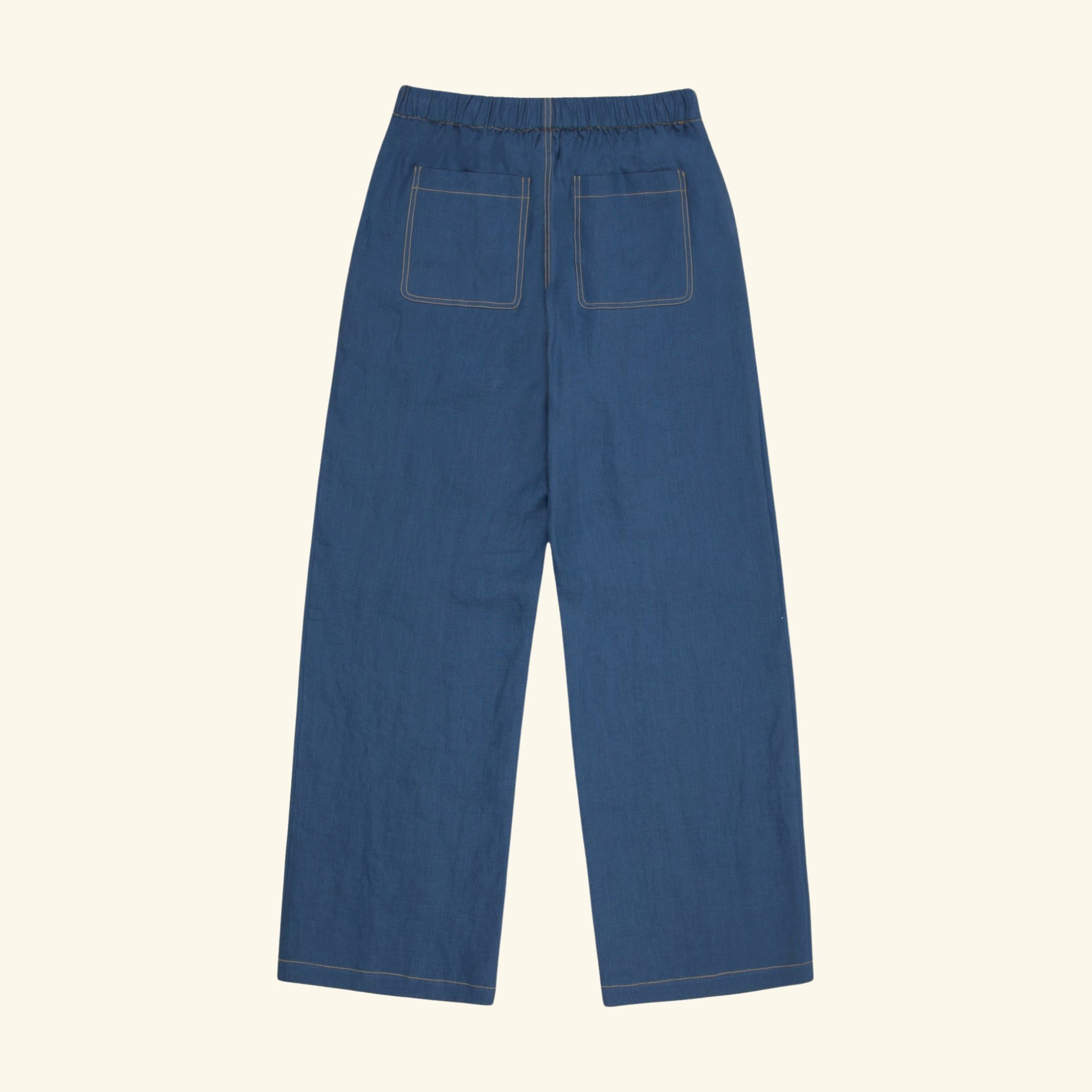 Linen Beach Pant (Faded Blue)