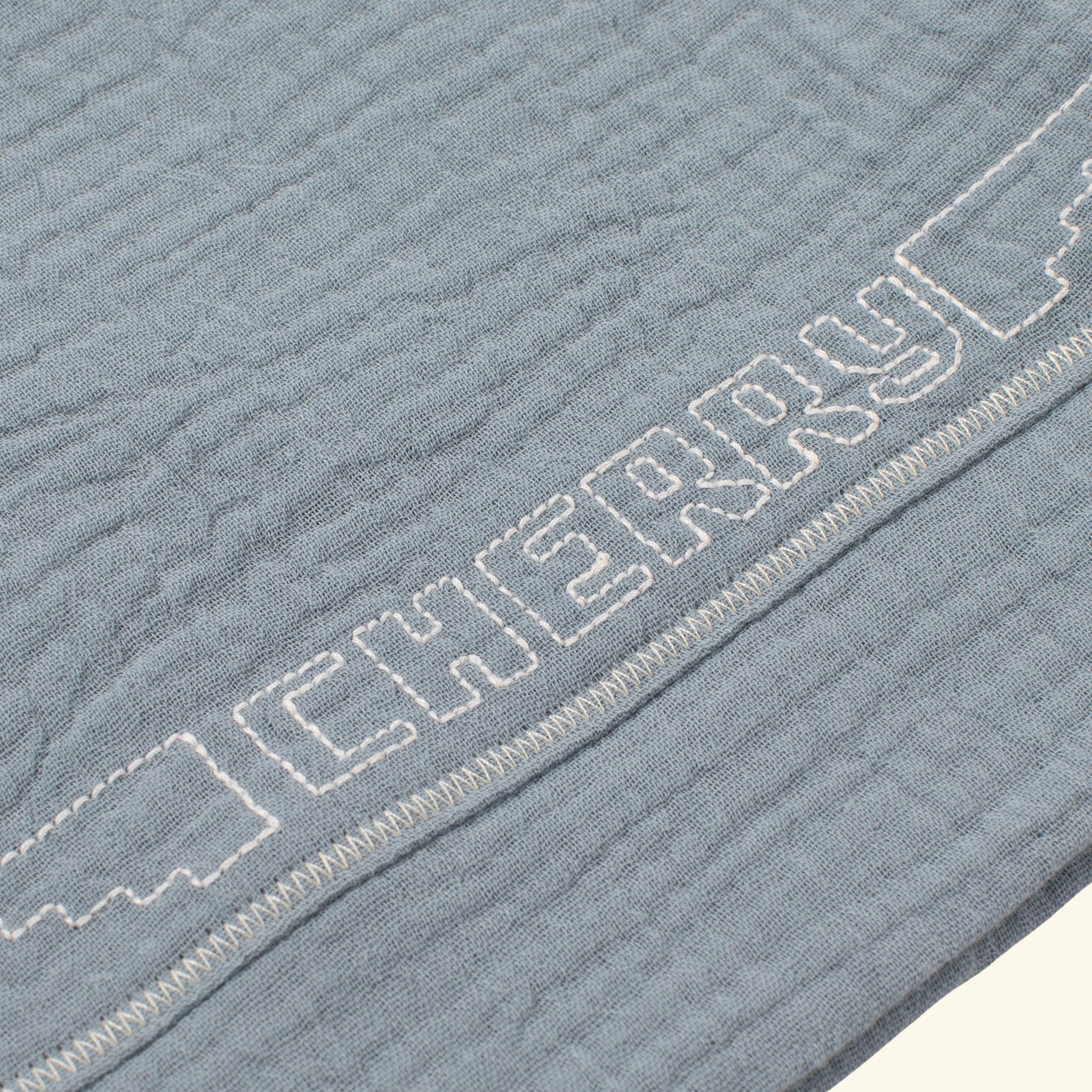 Embroidered Vacation Shorts (Pacific Blue)