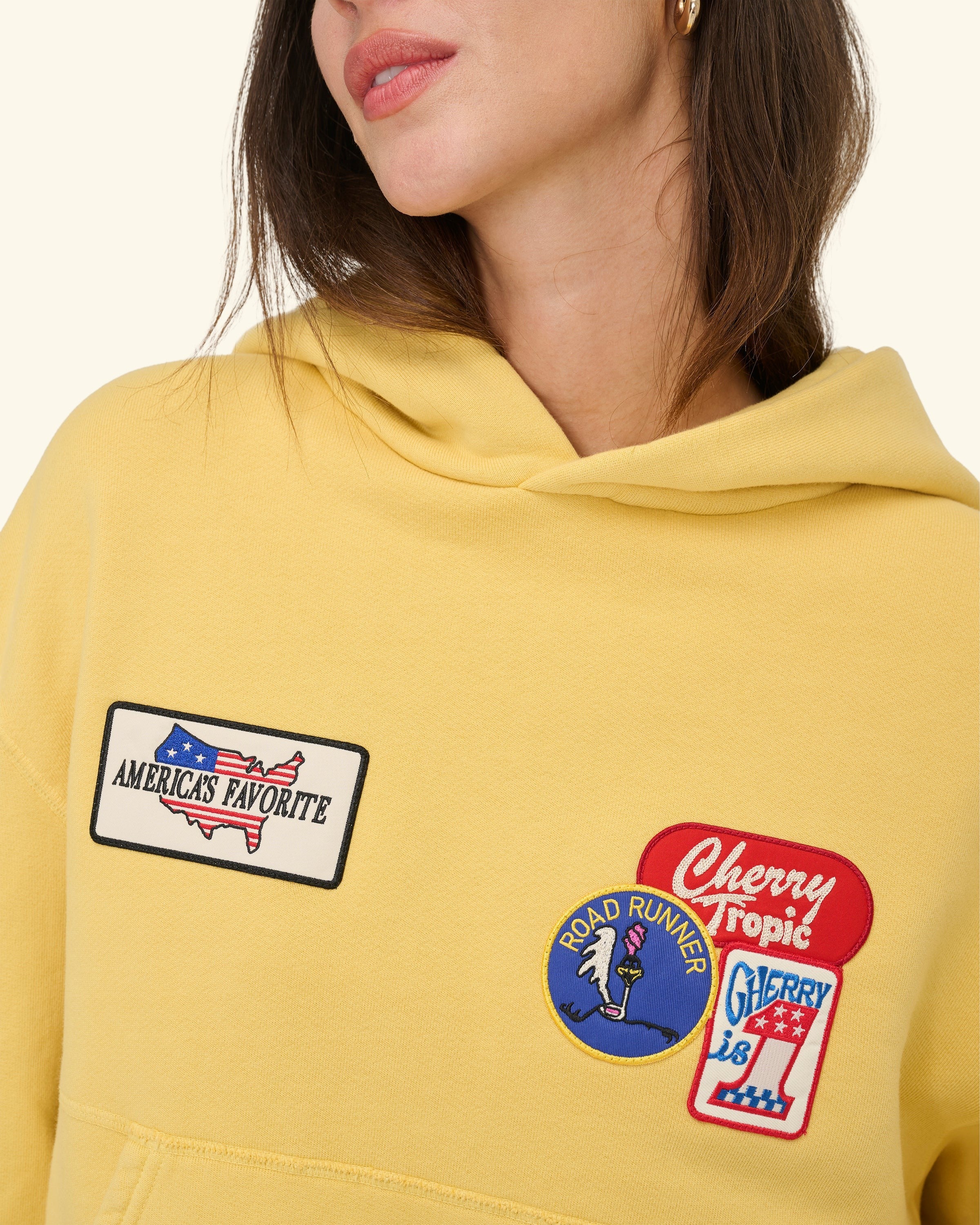 Patchwork Hoodie (Butter Yellow)