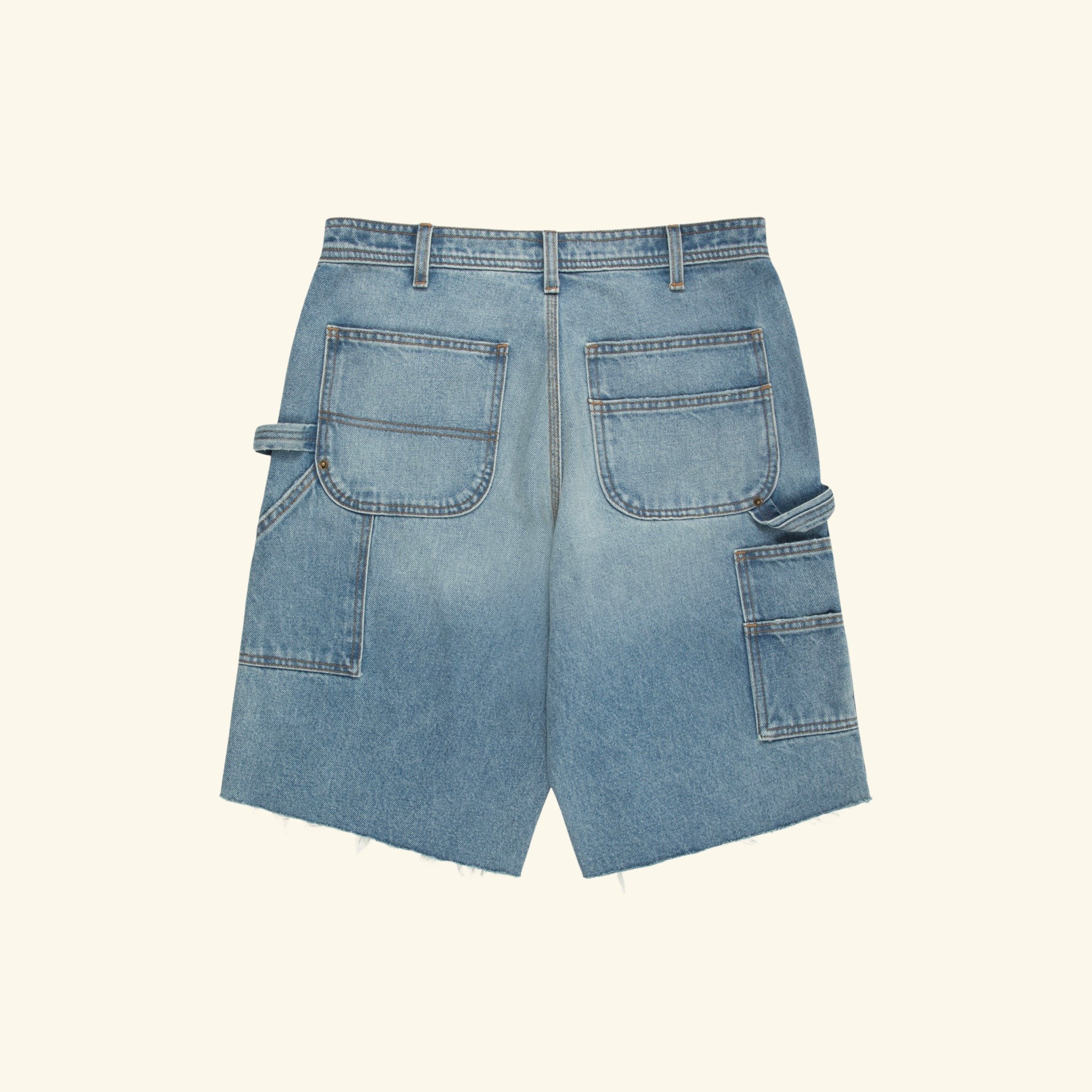 Denim Double Knee Shorts