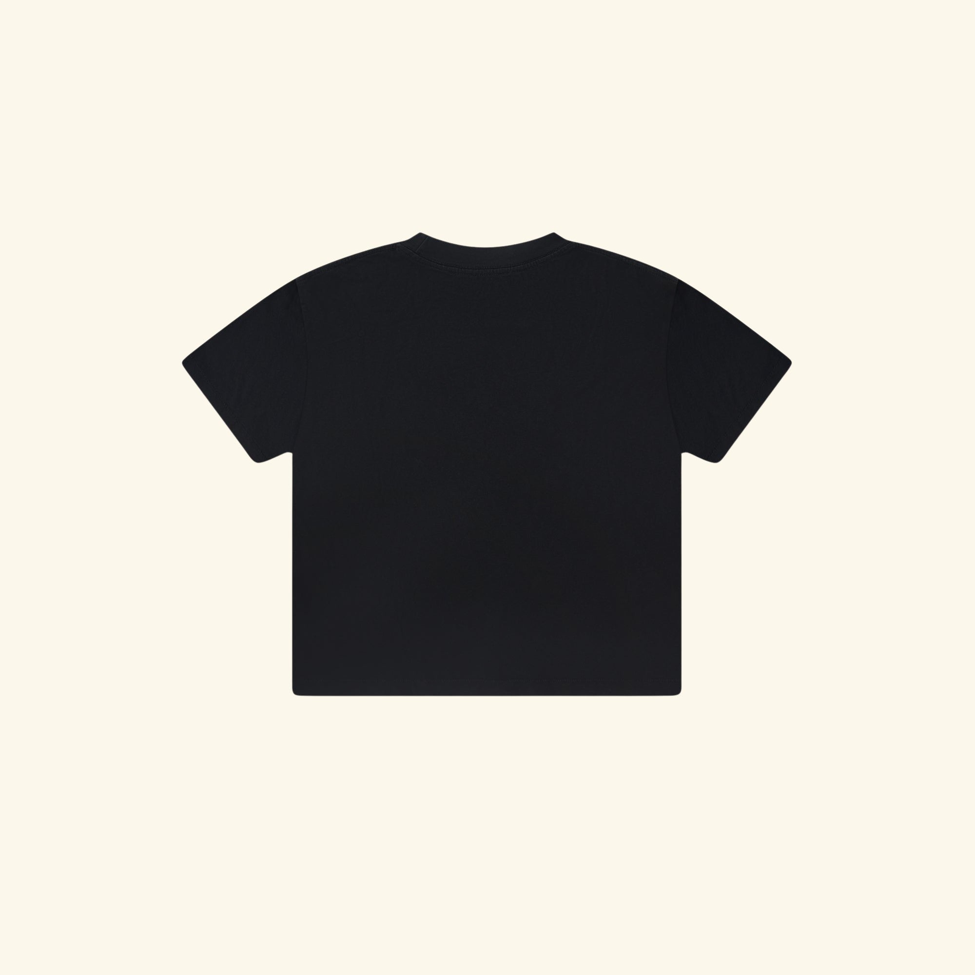 Women's Quality Goods Boxy Baby Tee (Vintage Black)