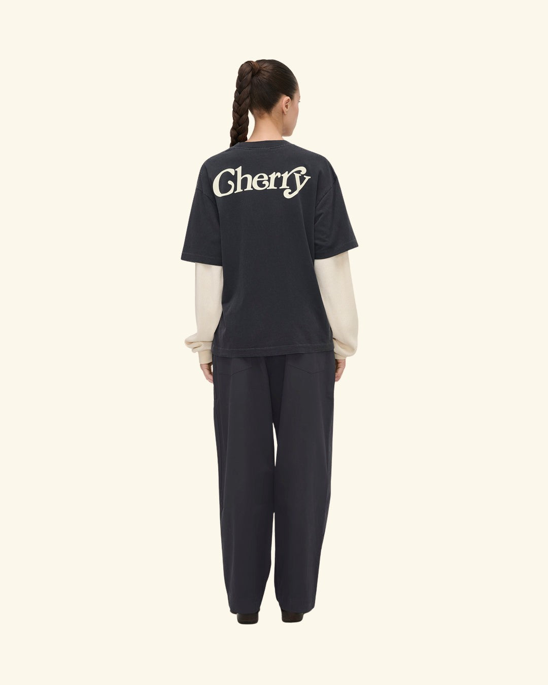 Cherry x GDC Boxy Pocket Thermal L/S (Black)
