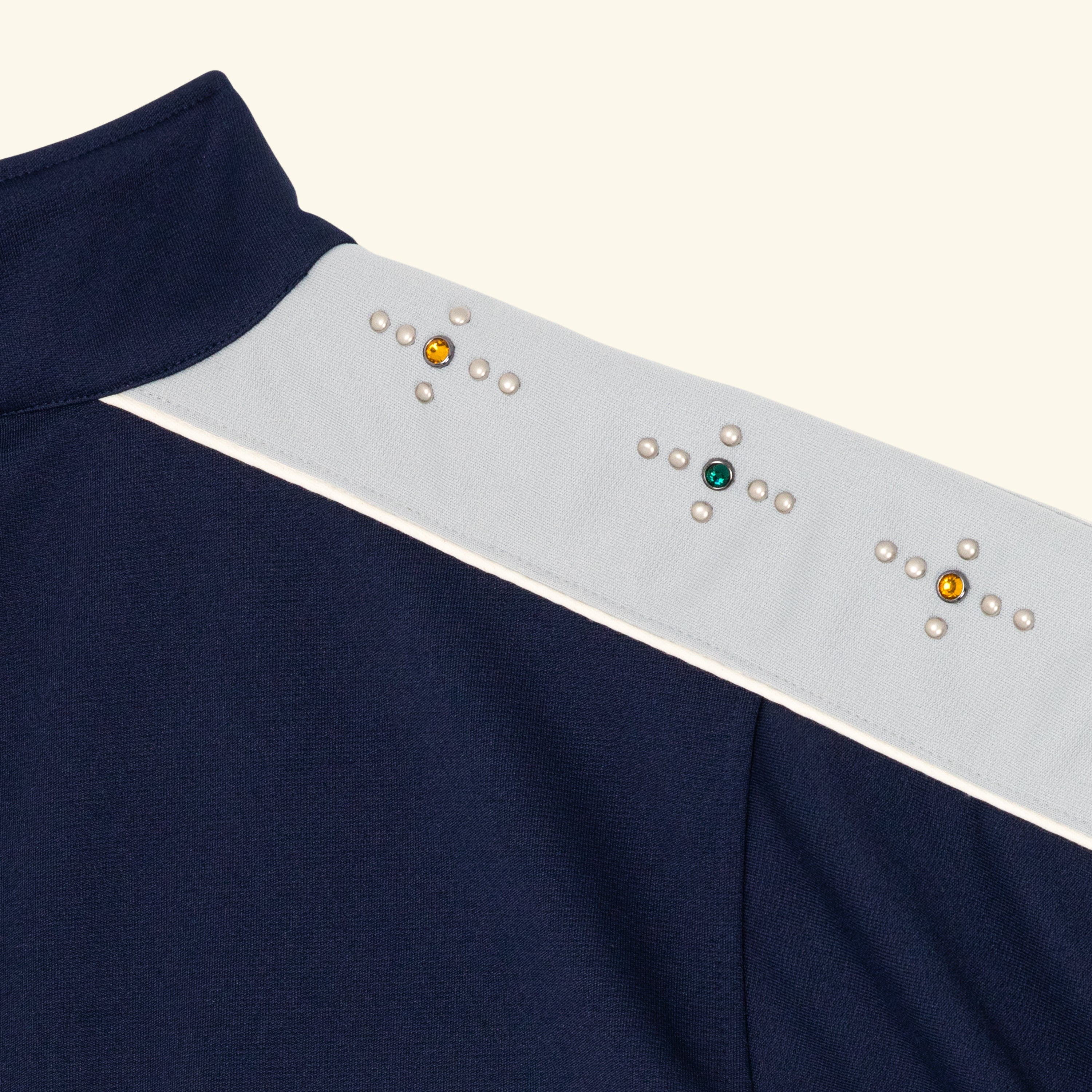 Studded Track Jacket (Navy)