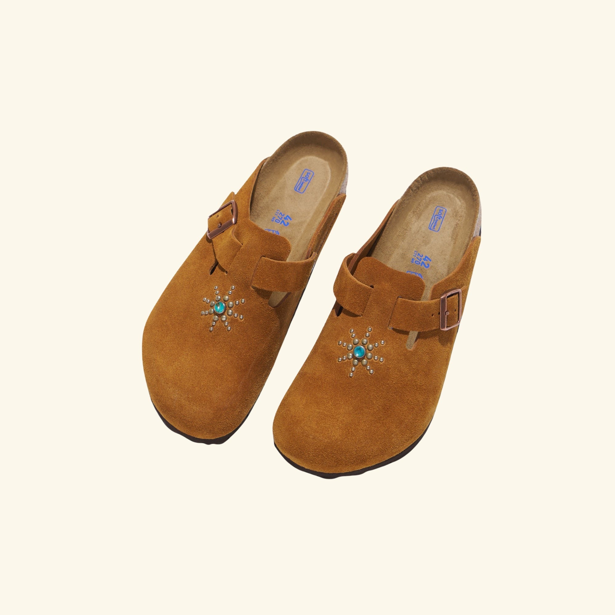 Studded Boston Birkenstock (Mink)