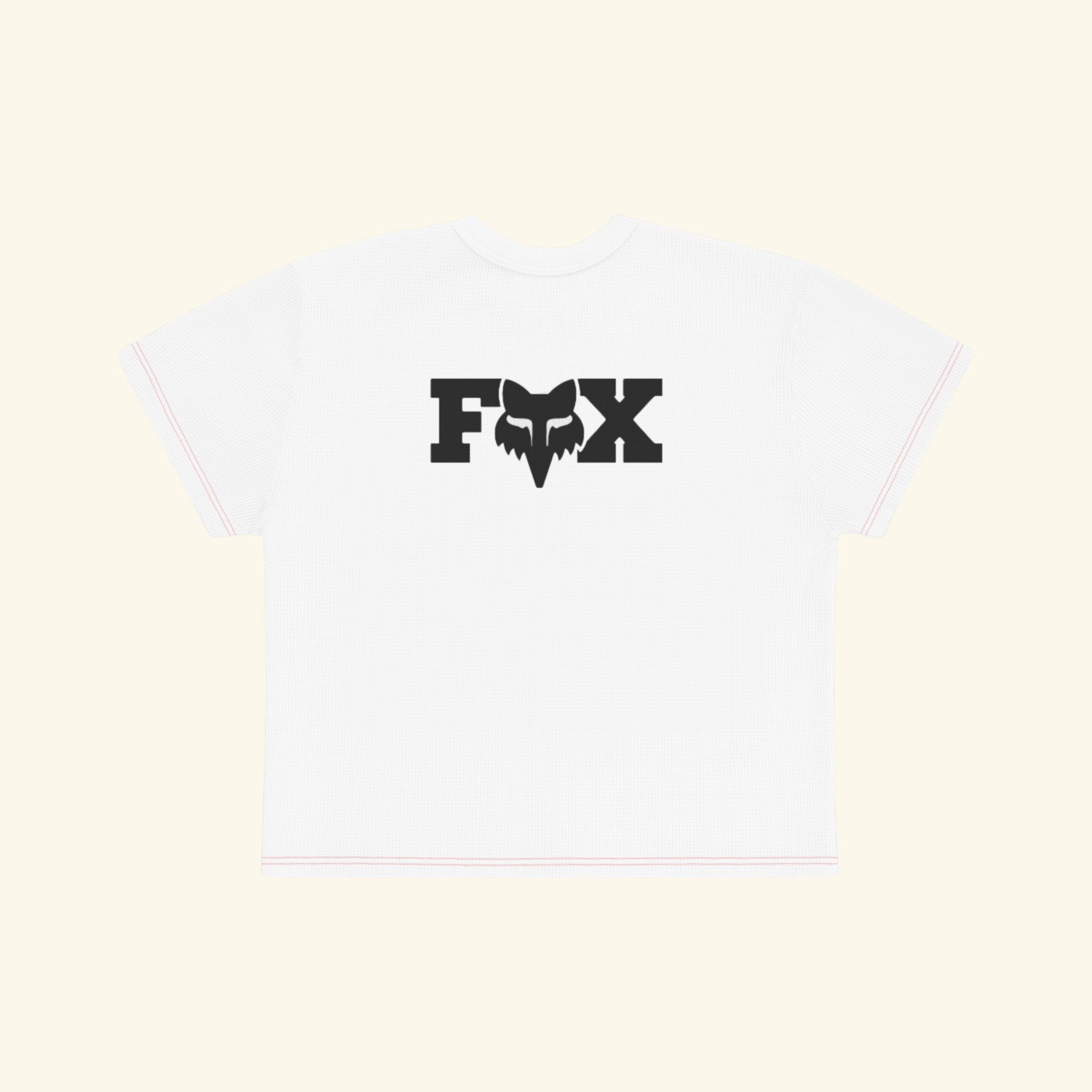 Fox X Cherry Contrast Baby Tee