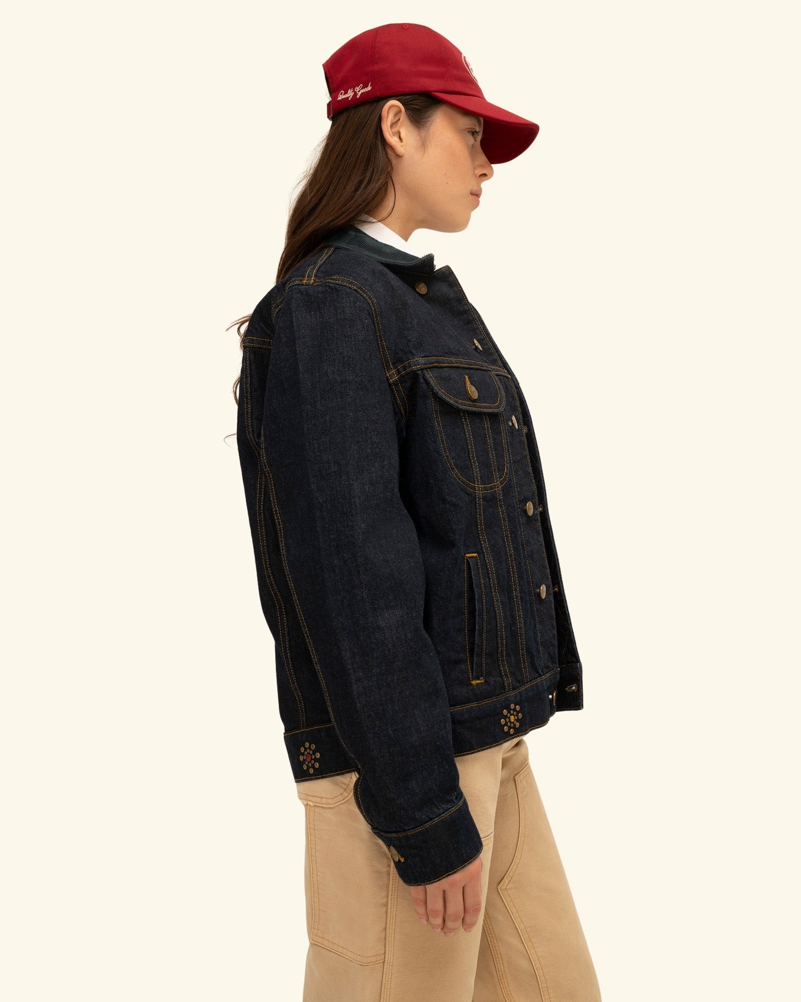 Studded Denim Trucker Jacket