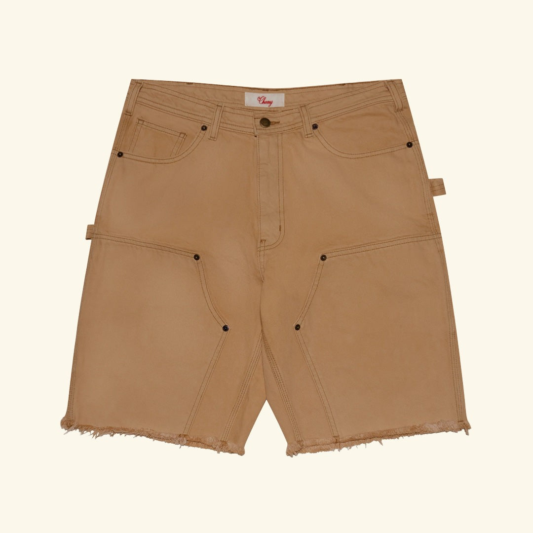 Denim Double Knee Shorts