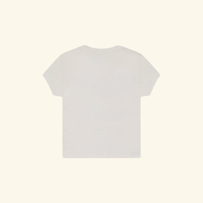 Women's Ranch Baby Tee (White)