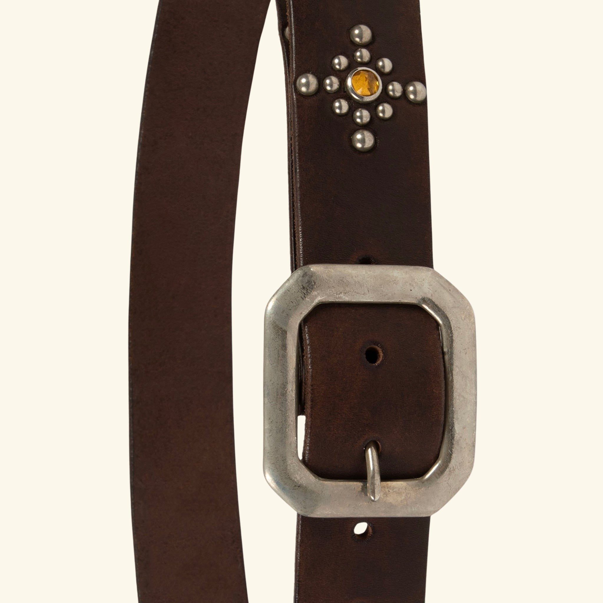 Santa Fe Studded Belt (Brown)