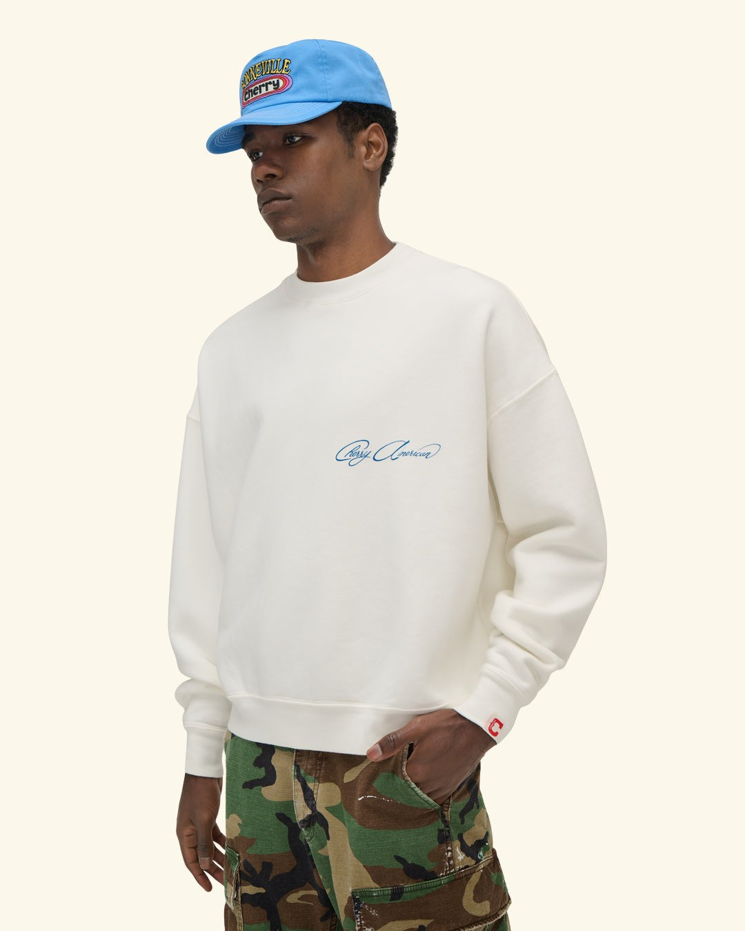 Cherry American Crewneck (Vintage White)