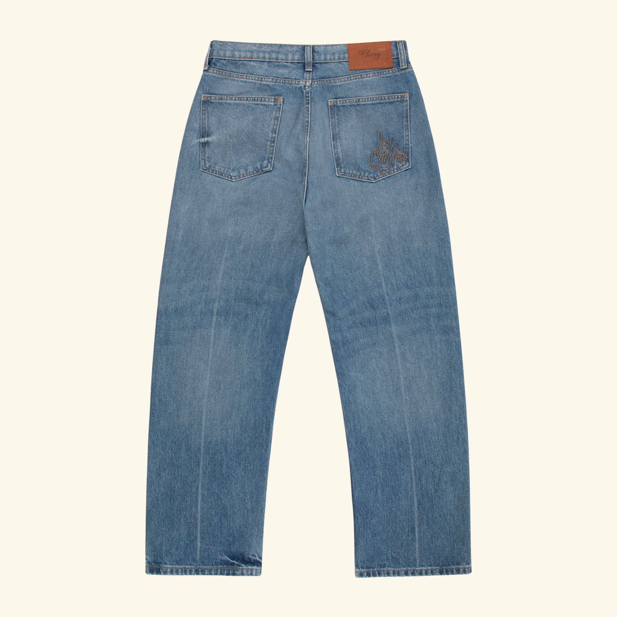 Wide Medium Cowboy Wash Jeans