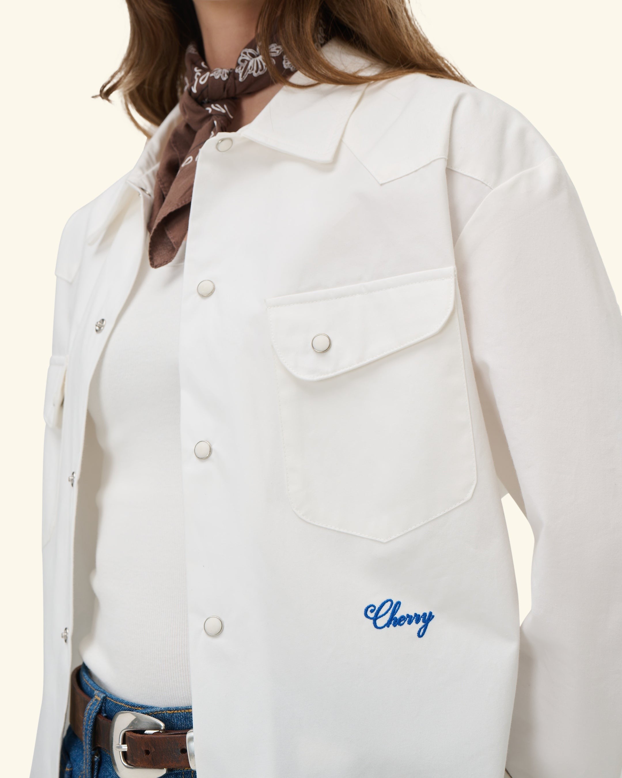 Poplin Western Shirt (White)