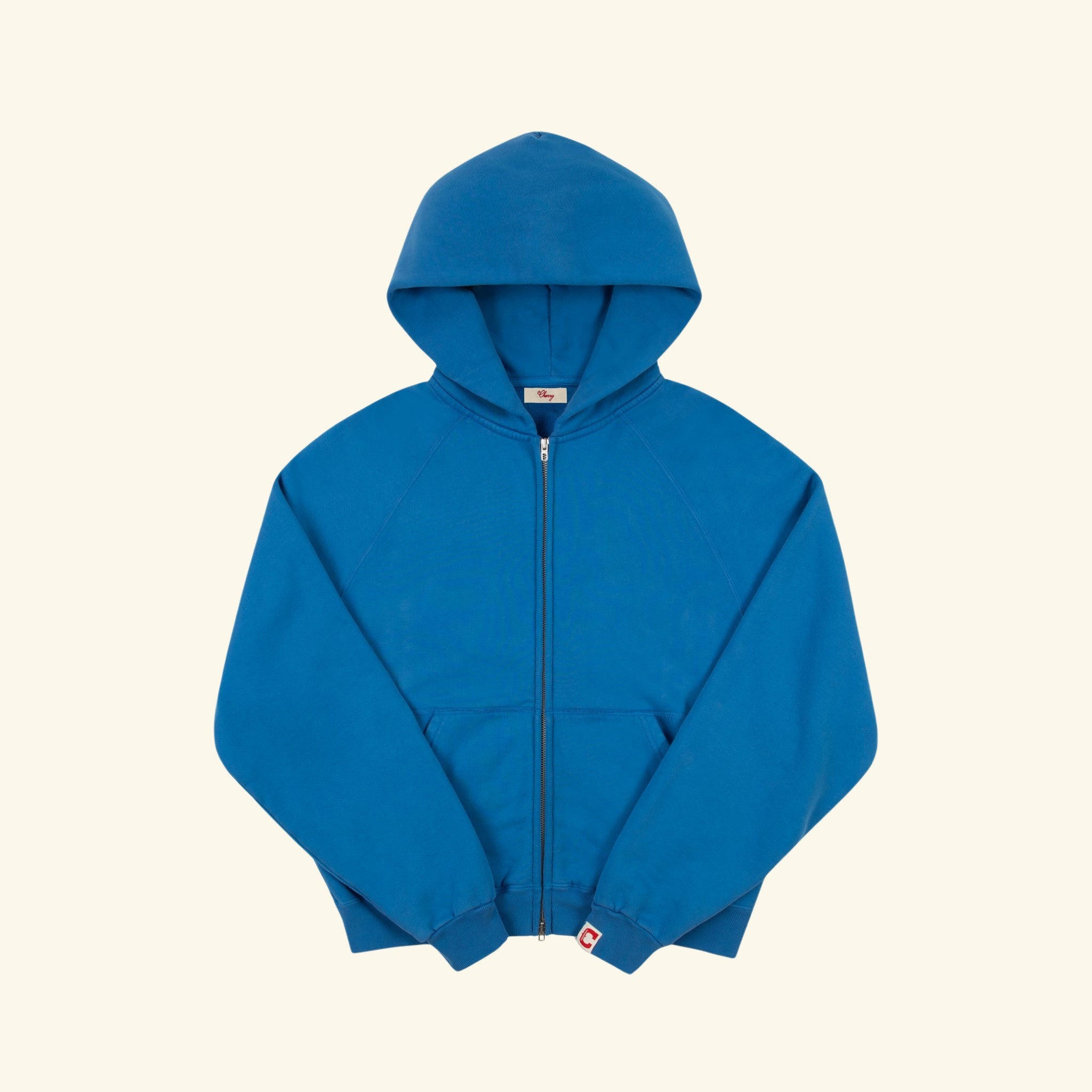Raglan Zip Up Hoodie (River Blue)