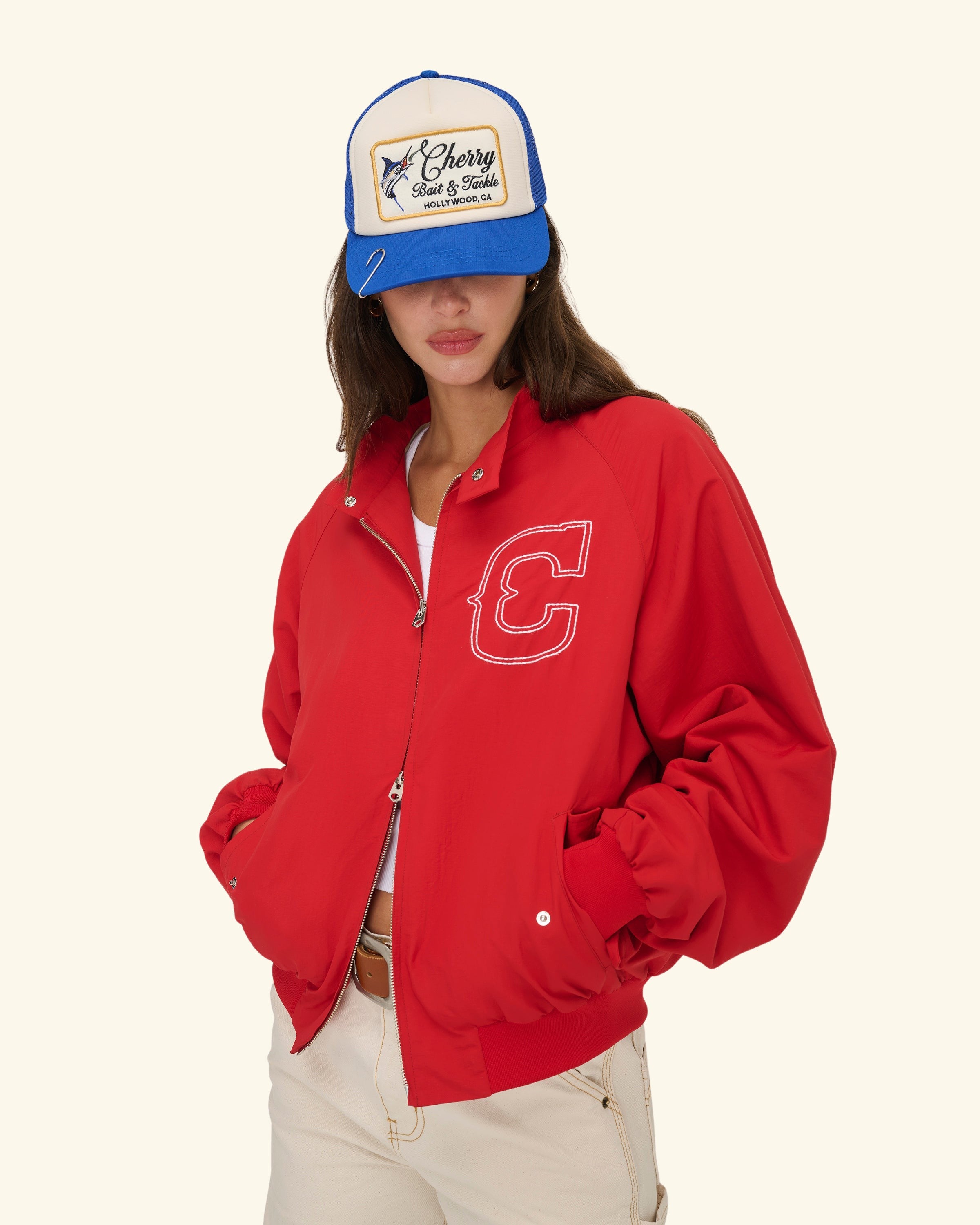 Nylon Championship Jacket (Red)