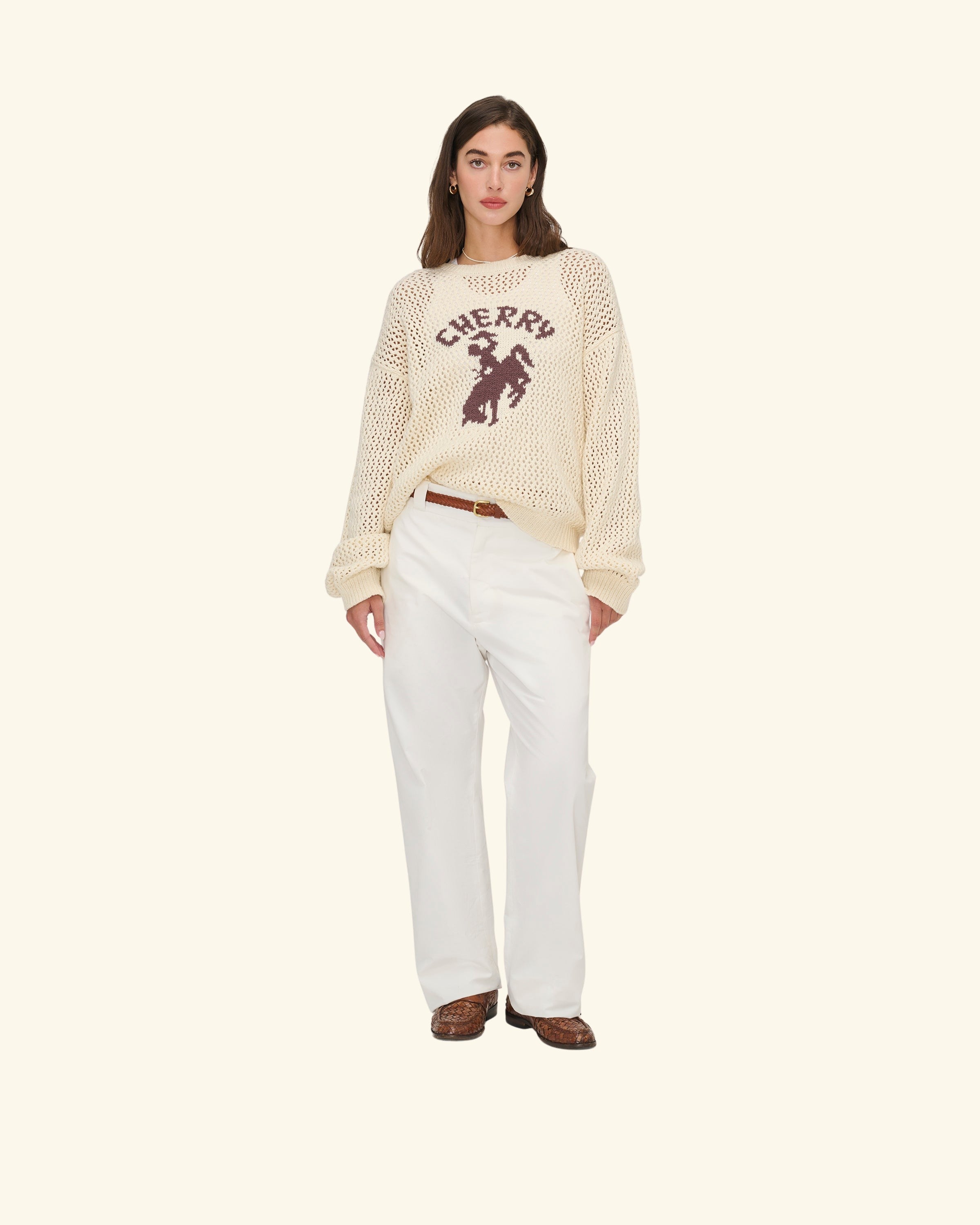 Western Chino Pants (White)