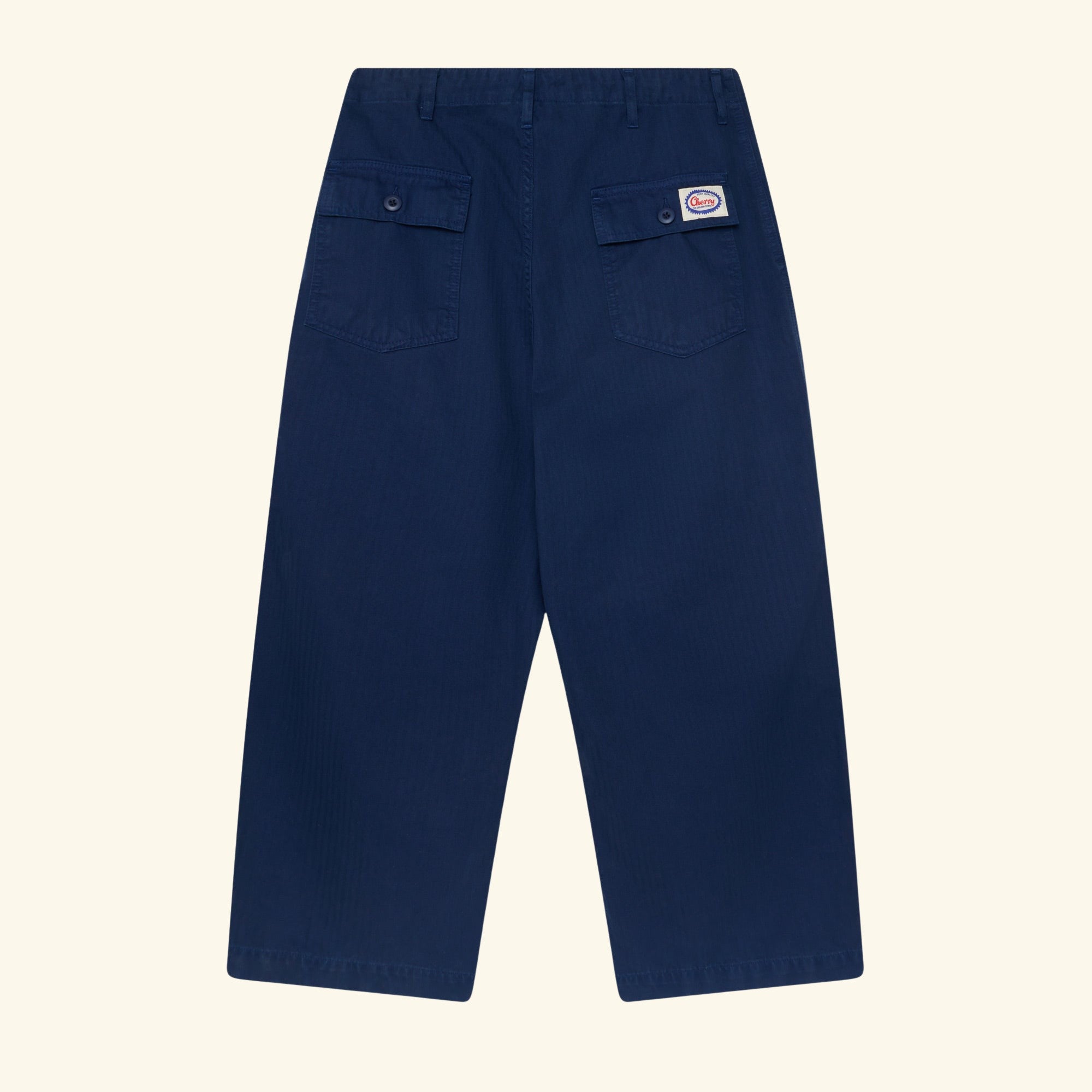 Herringbone Parachute Pants (Navy)
