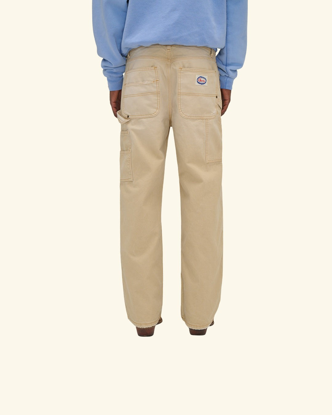 Wide Leg Carpenter Pants (Sun Faded Beige)