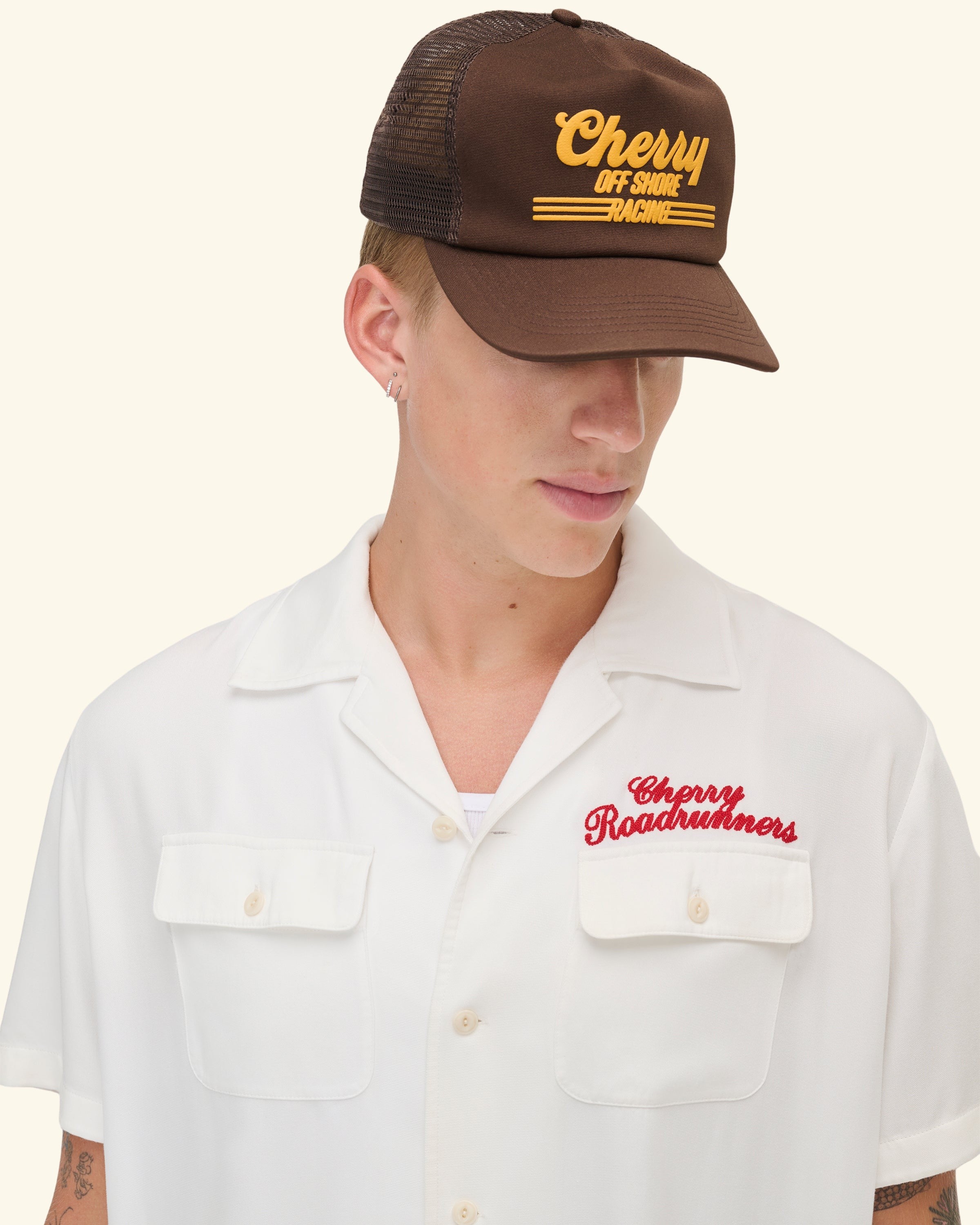 Offshore Trucker Hat (Brown) – CHERRY LA