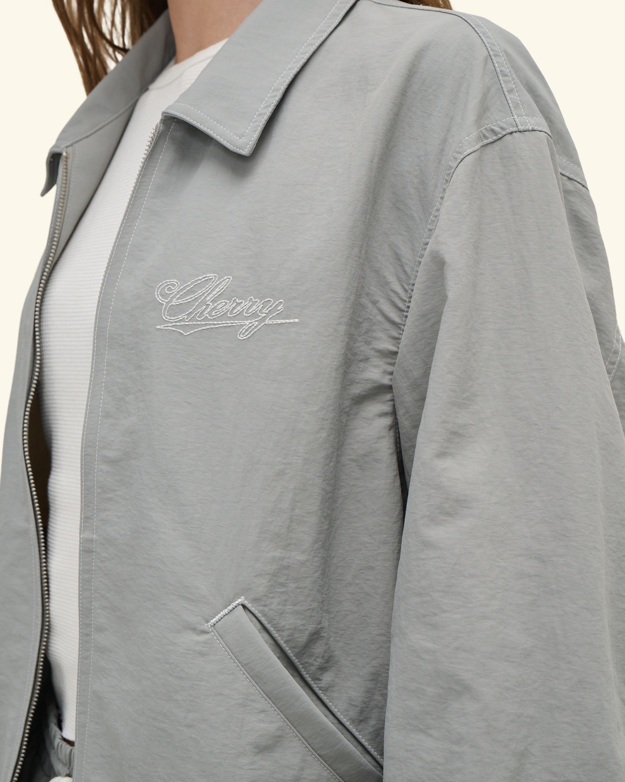 Nylon Running Jacket (Smoke)