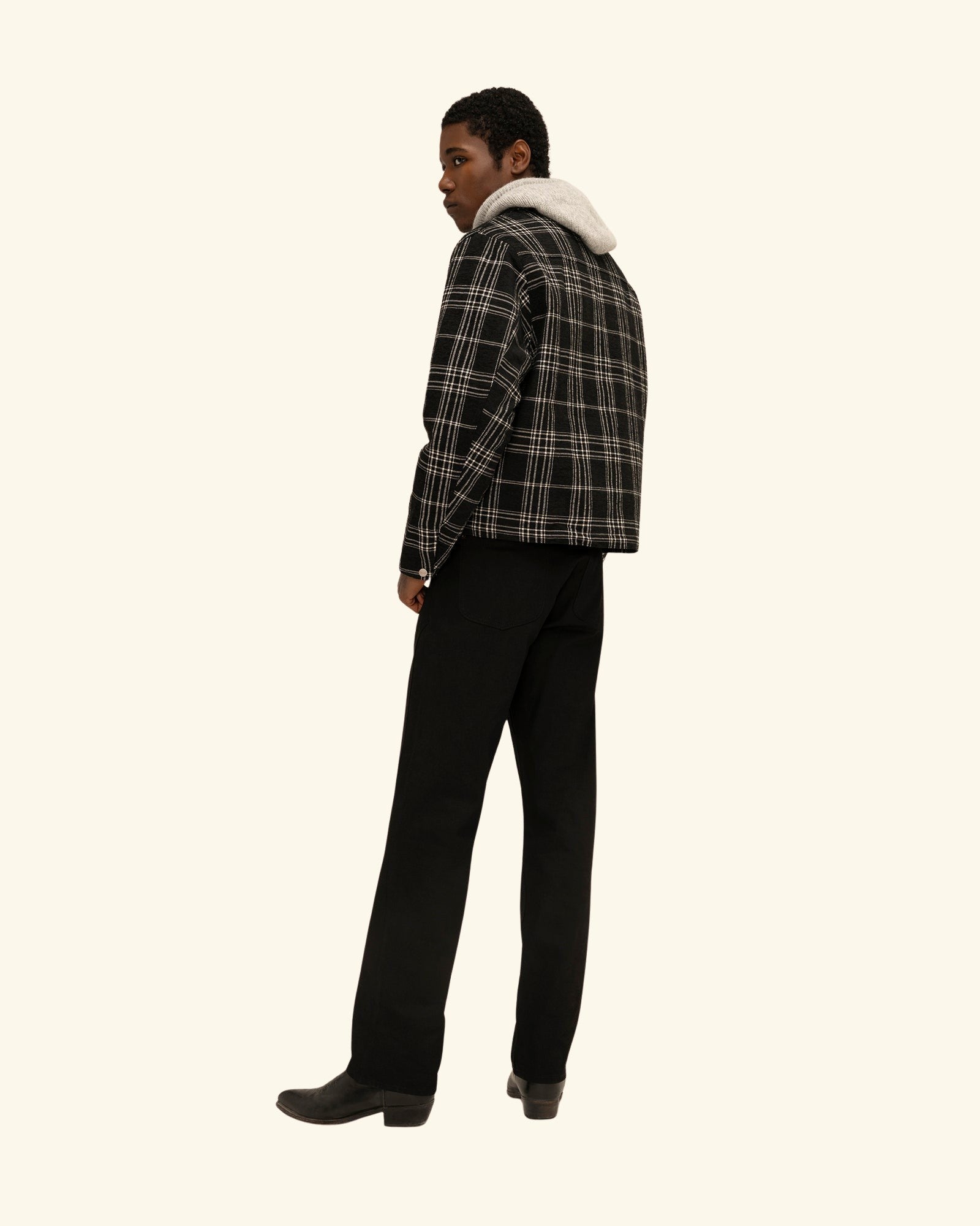 Quilted Lined Plaid Jacket