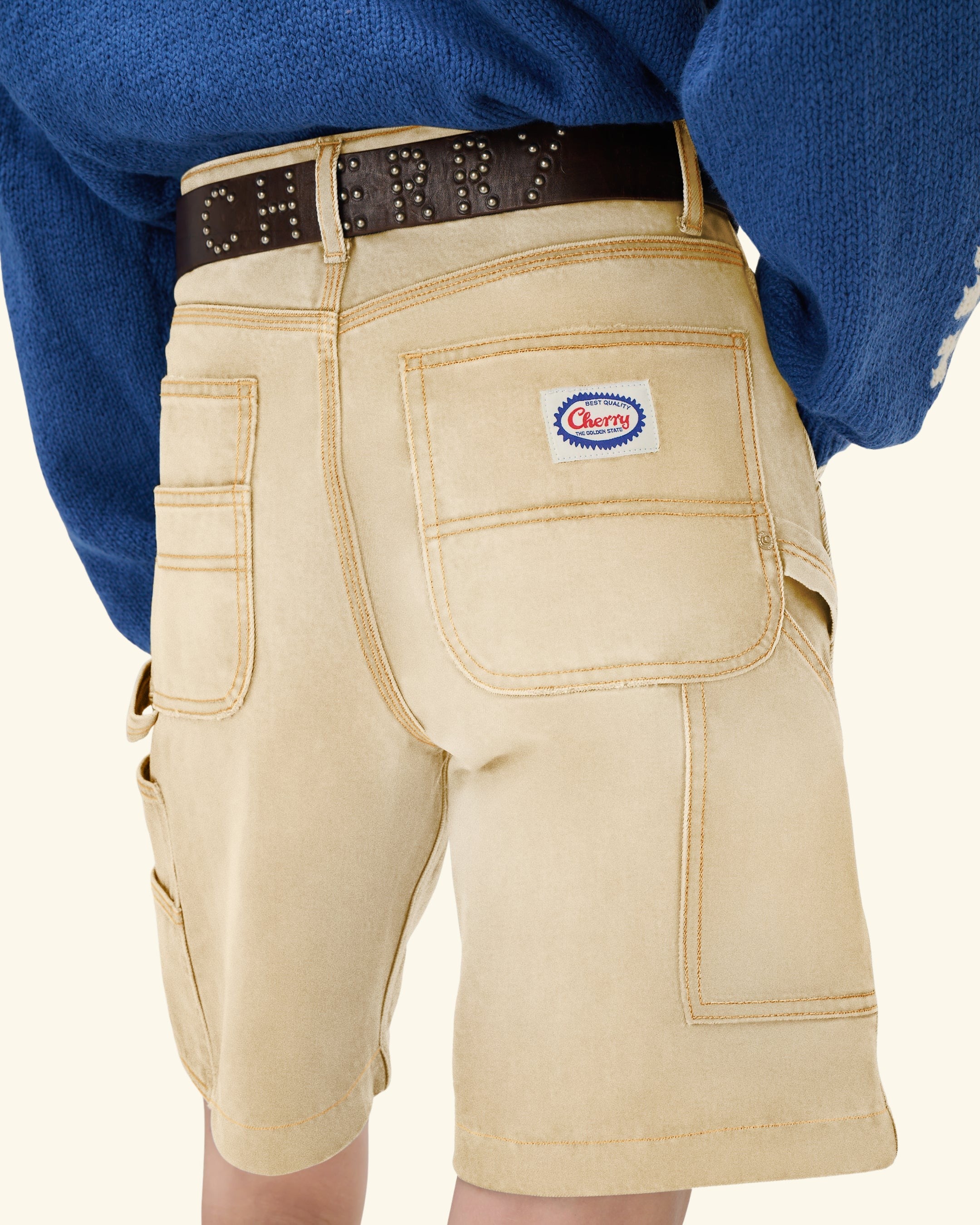 Wide Leg Carpenter Shorts (Sun Faded Beige) – CHERRY LA