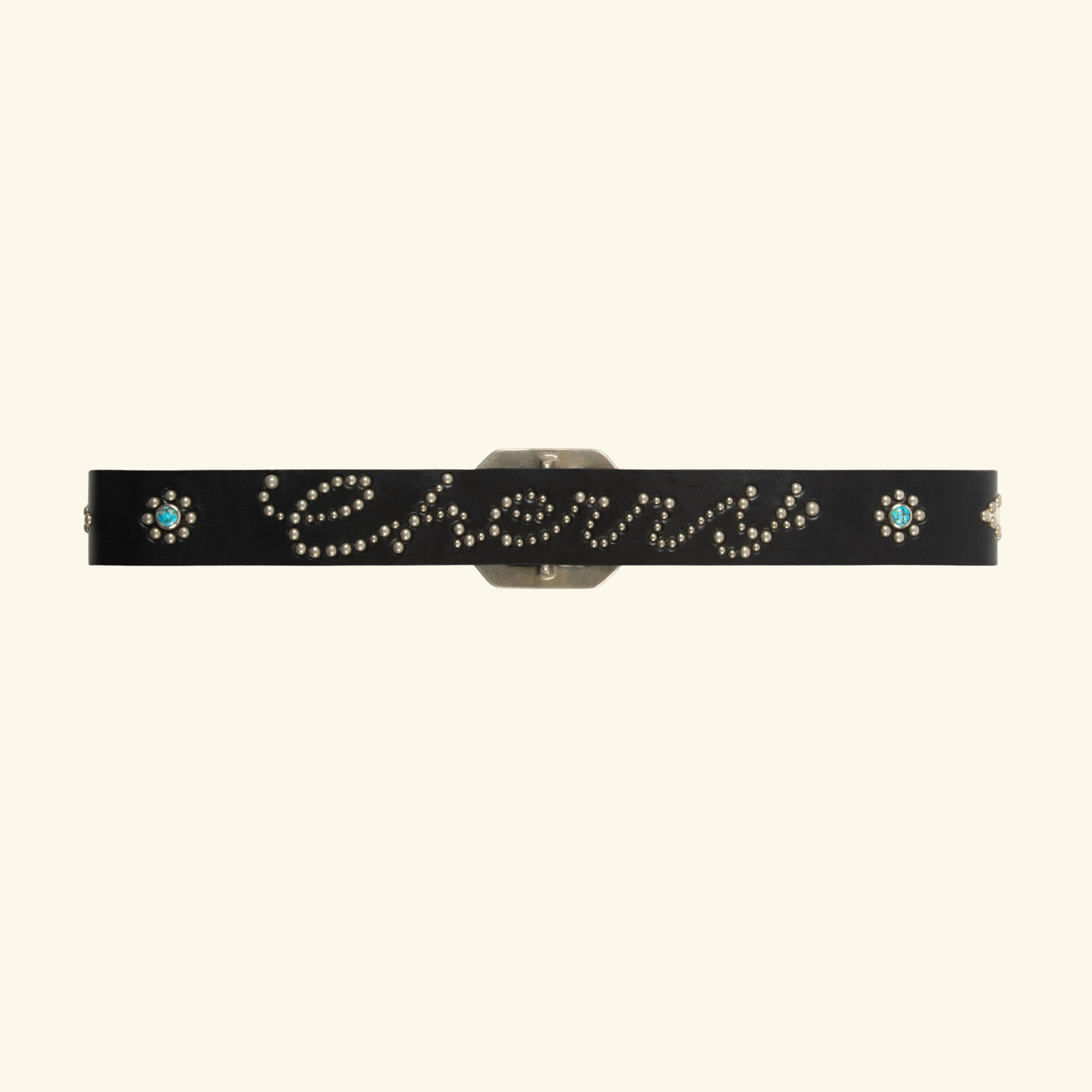 Cherry Studded Leather Belt