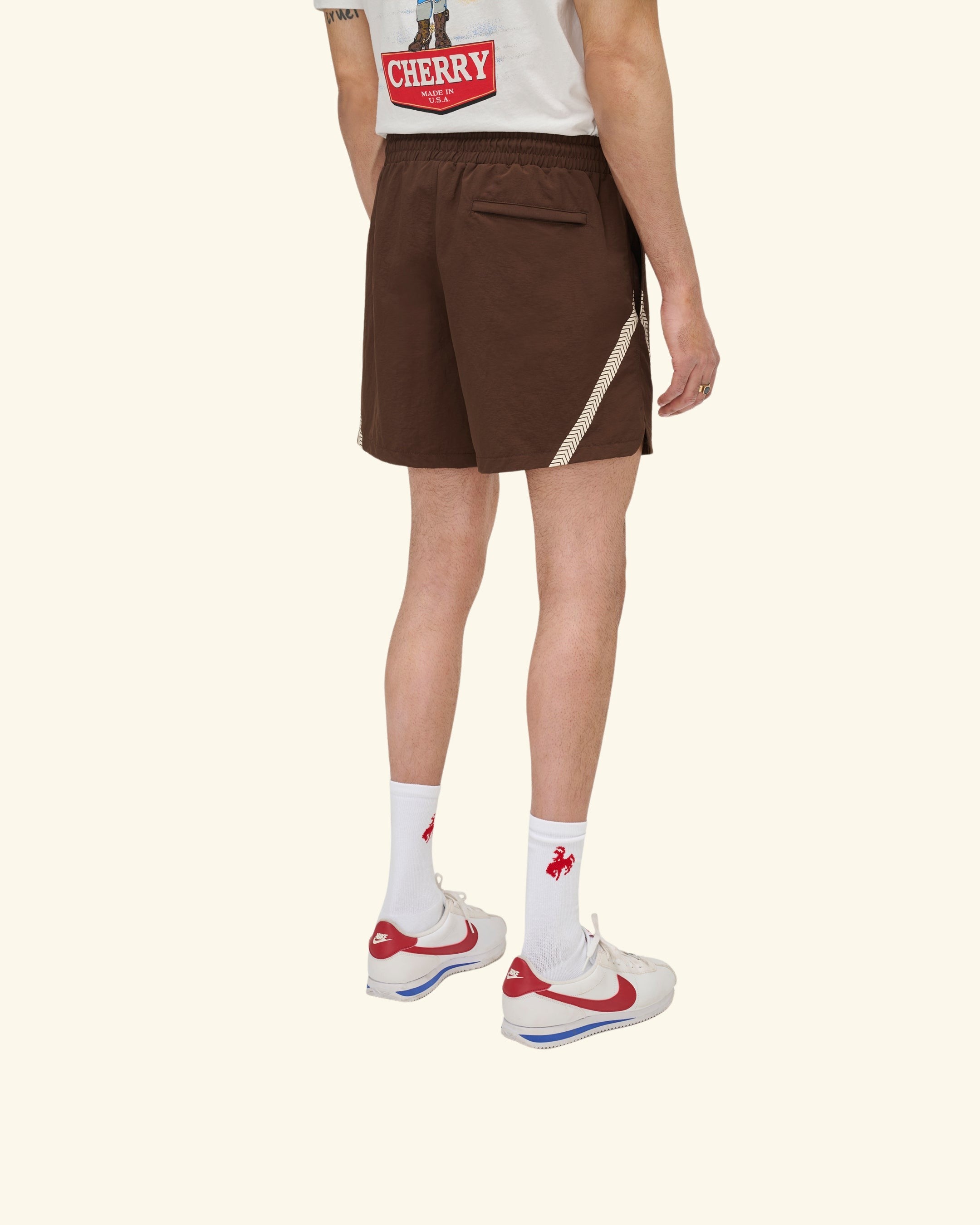 Nylon Running Short (Brown)