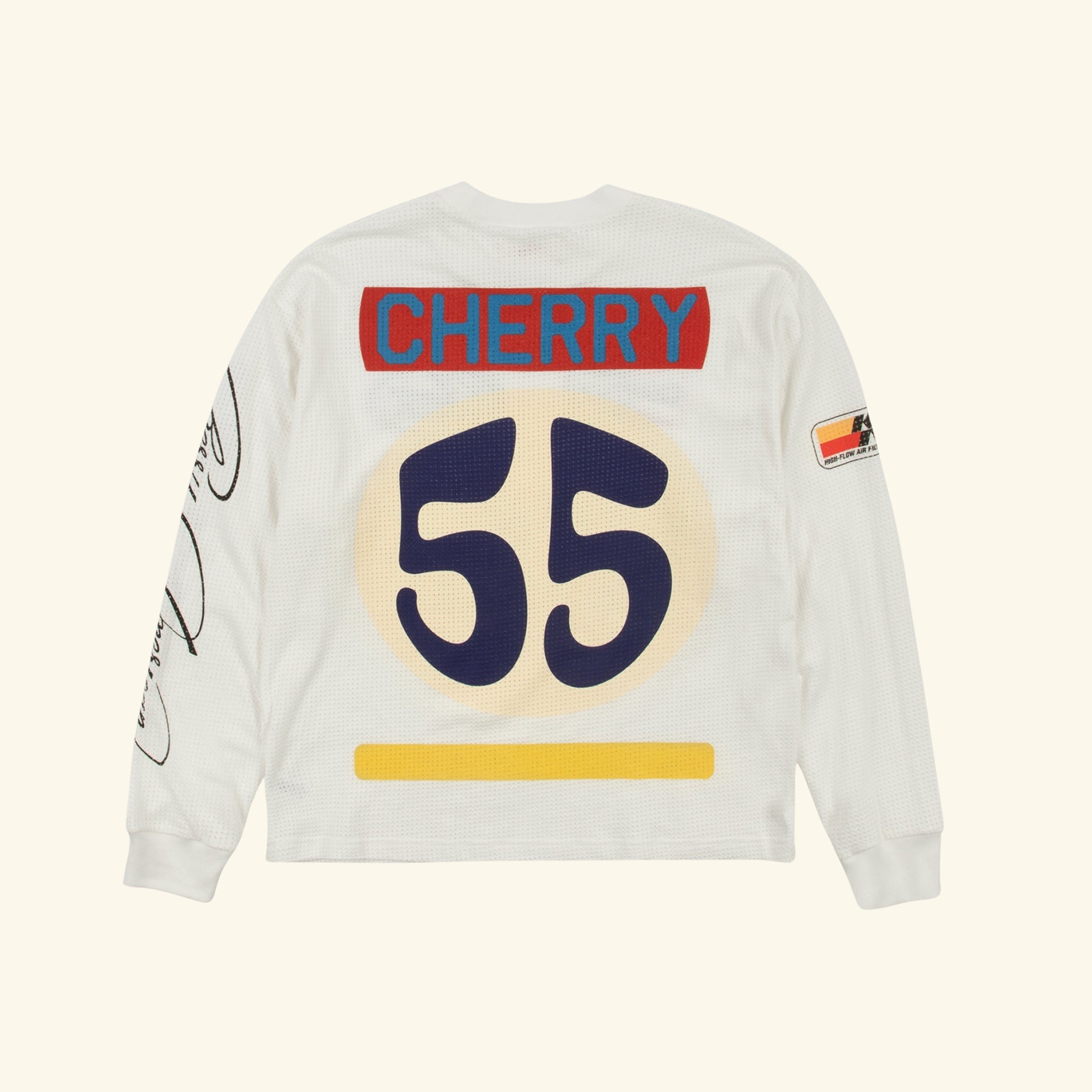 Cotton Mesh Moto Jersey (White)