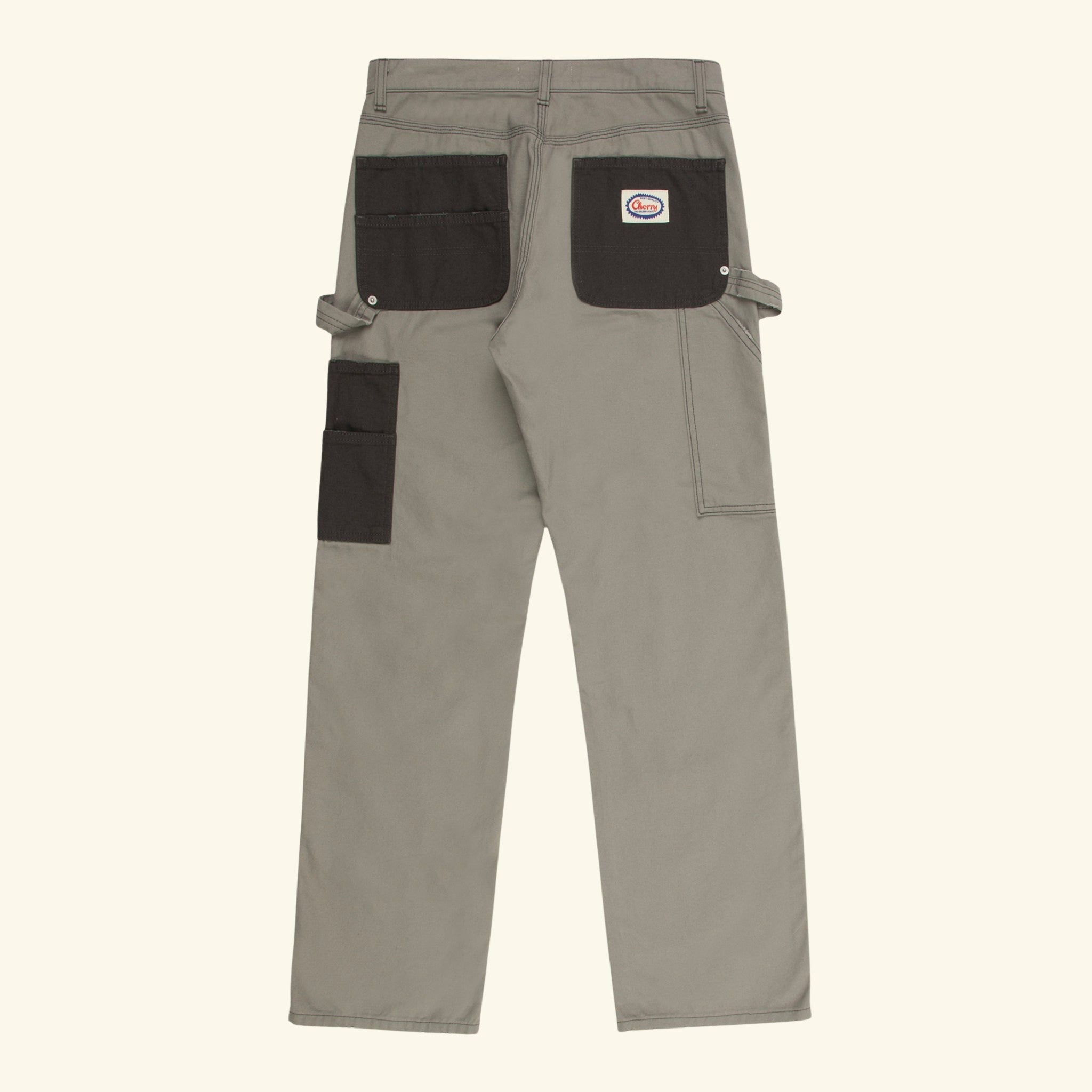 Contrast Double Knee Pant (Smoke)
