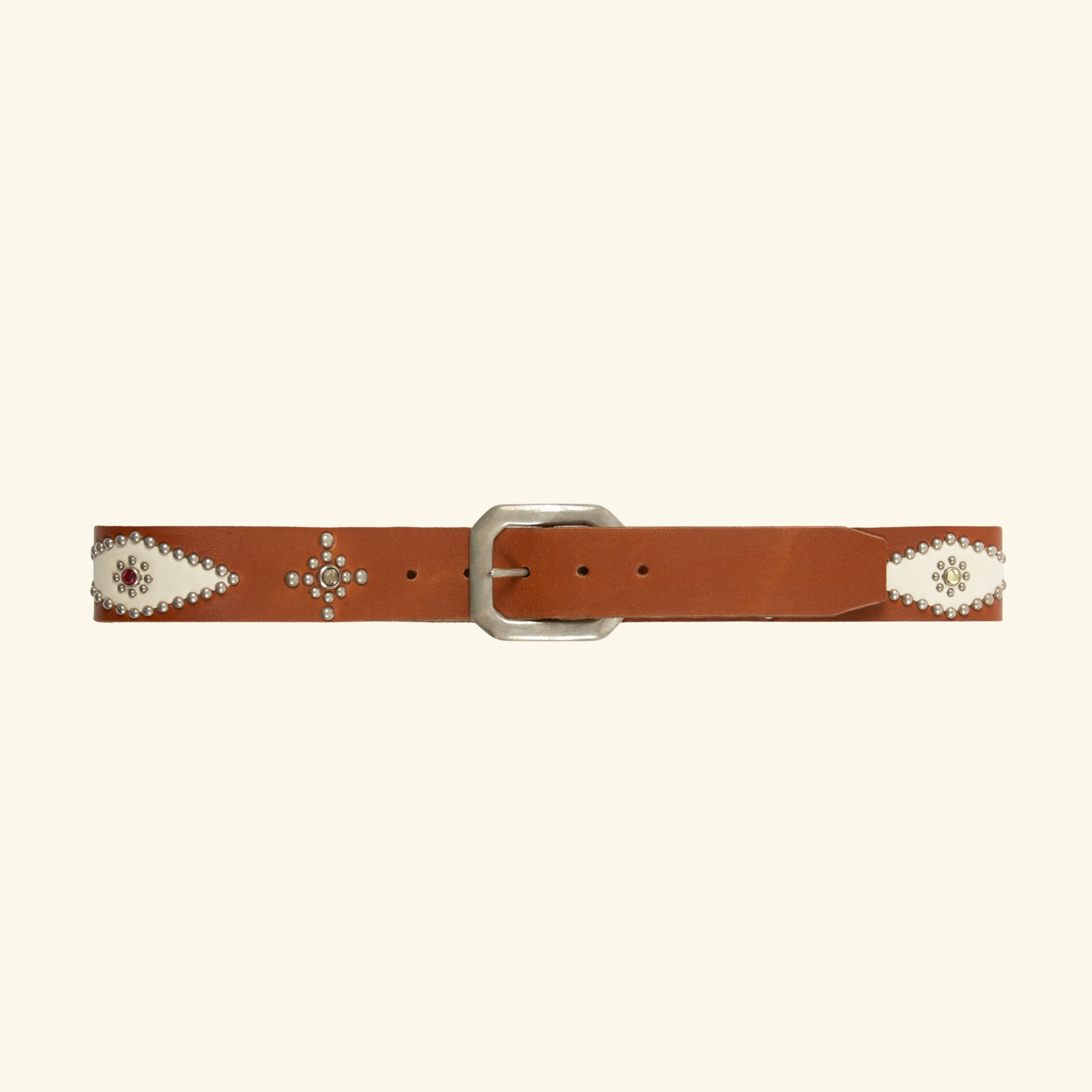 Cherry Studded Leather Belt