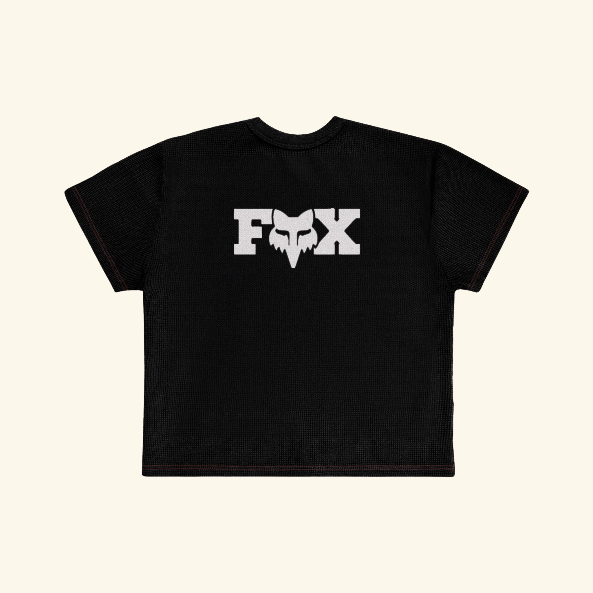 Fox X Cherry Contrast Baby Tee