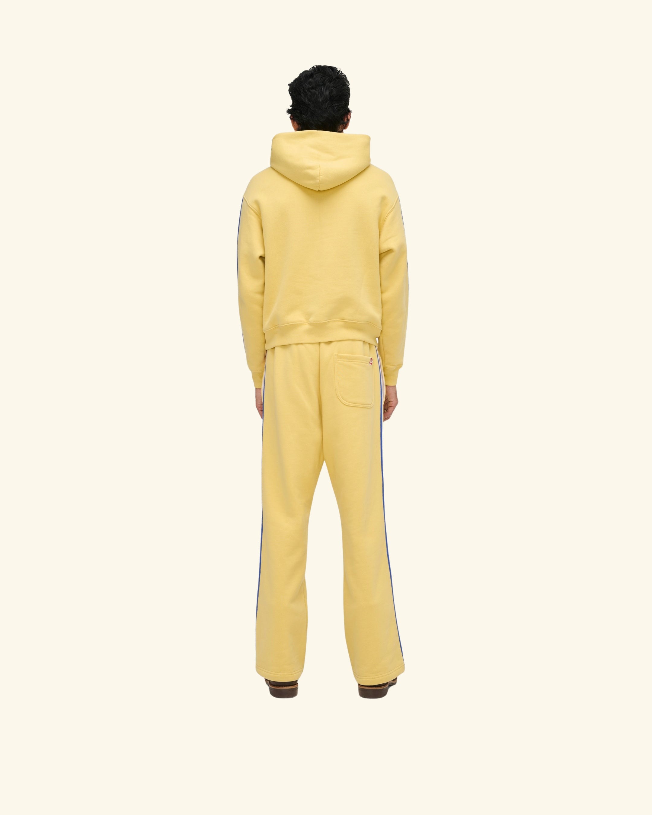 Striped Applique Parachute Sweatpants (Butter)