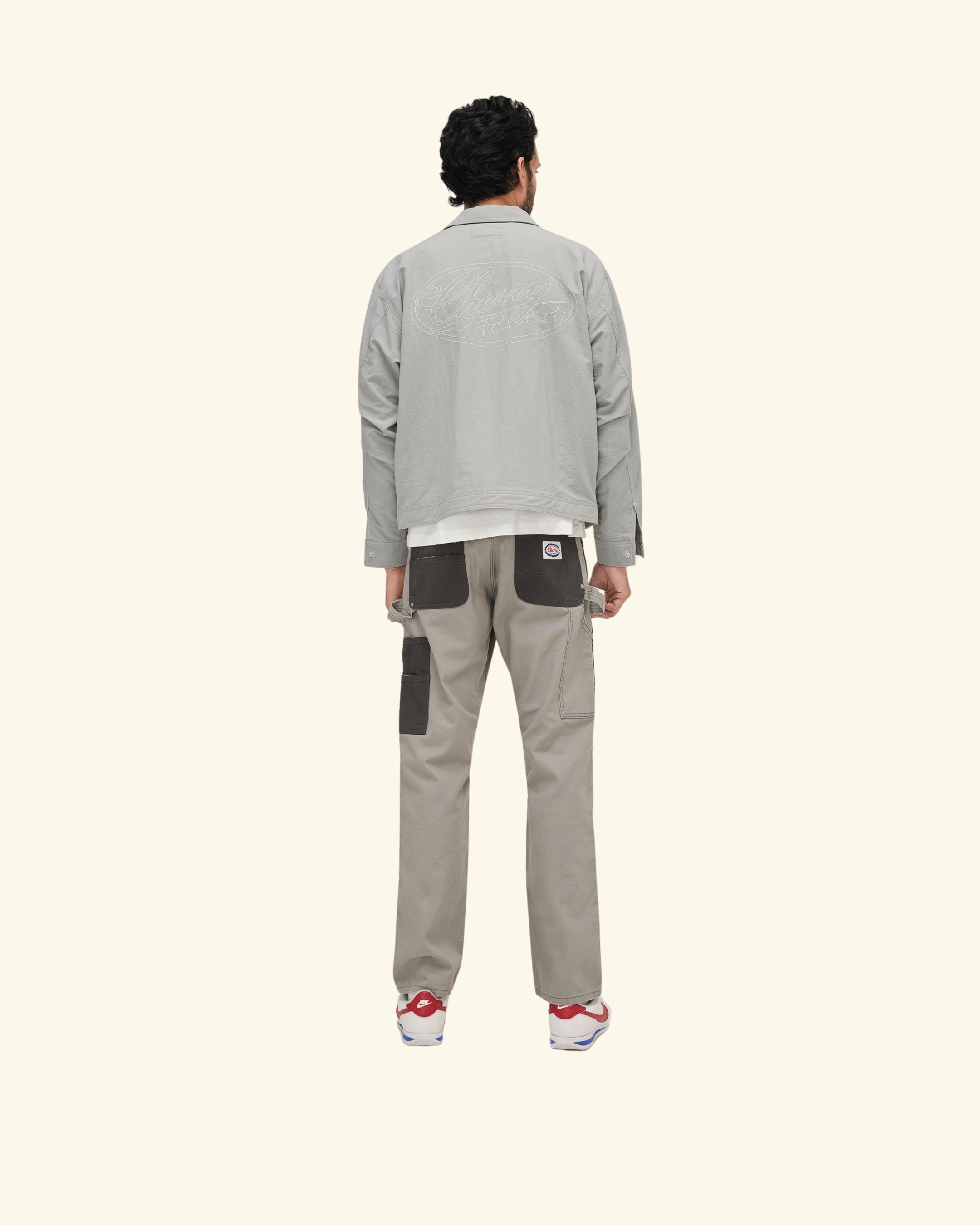 Contrast Double Knee Pant (Smoke)
