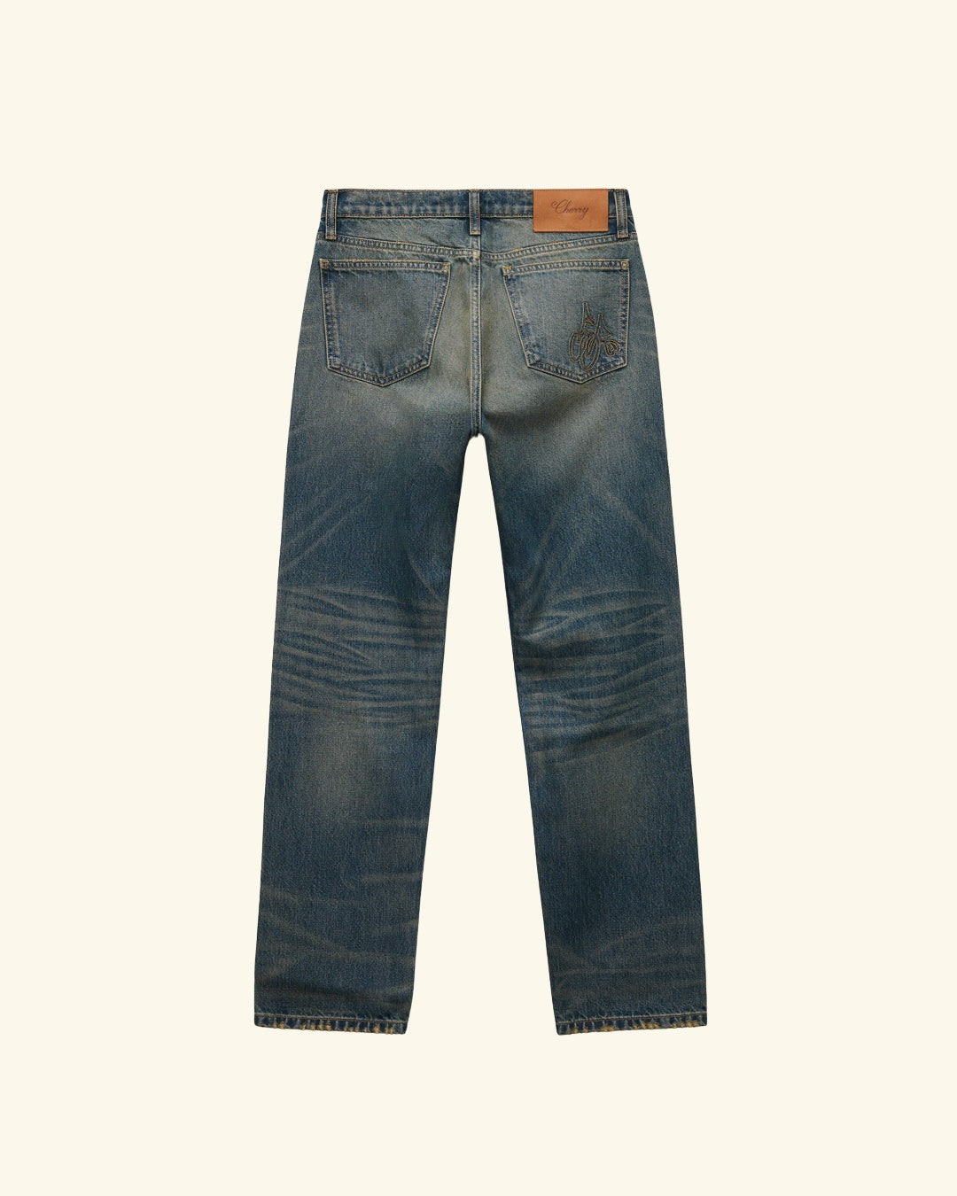 Straight 5 Pocket Jeans (Dark Dirty Blue)
