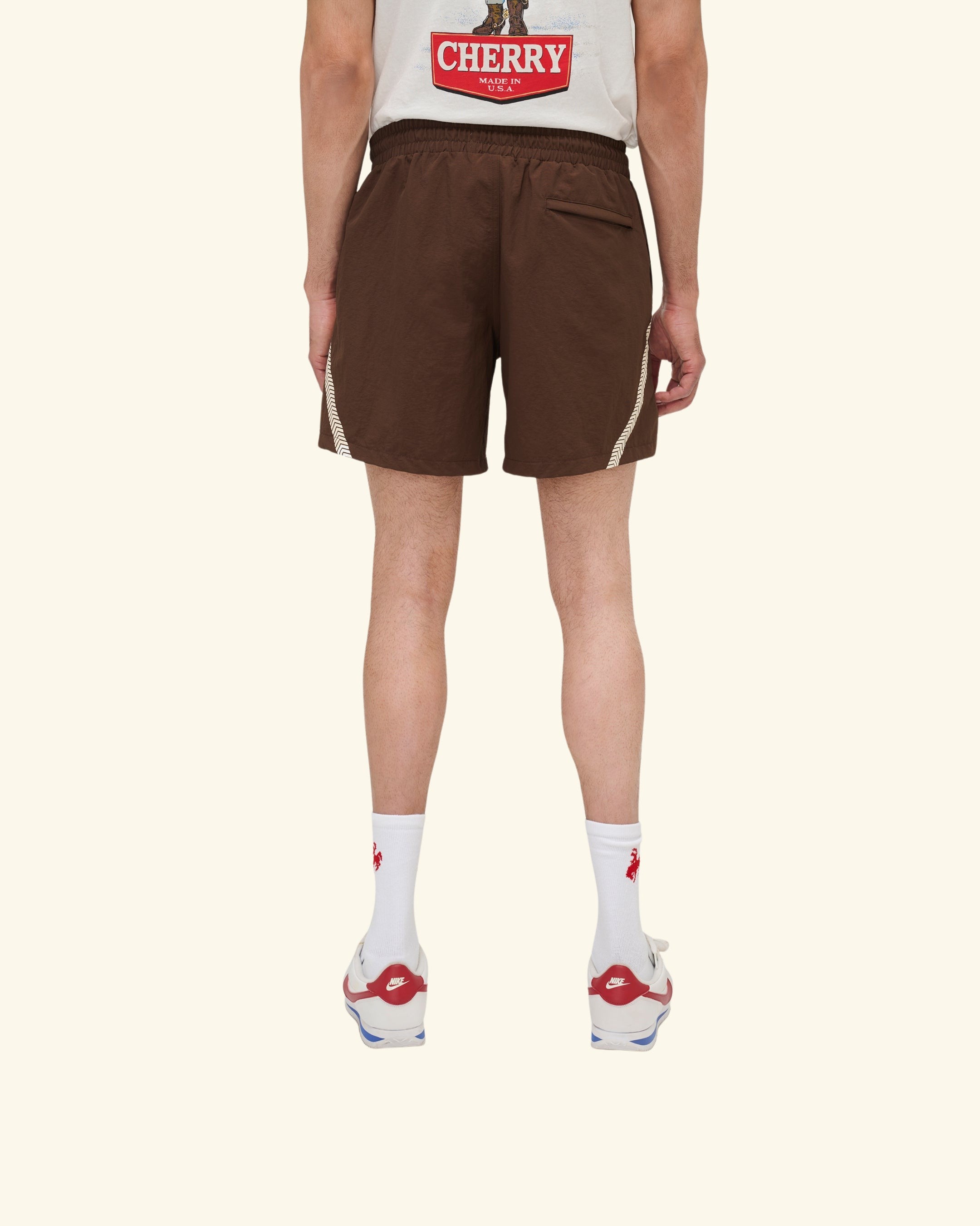 Nylon Running Short (Brown)