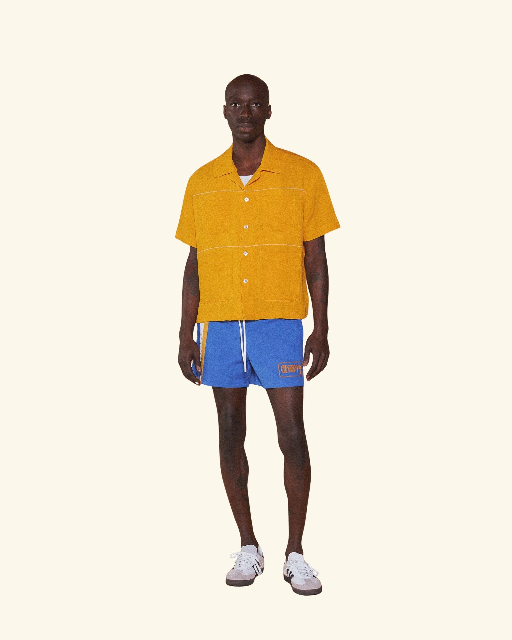 Embroidered Vacation Shirt (Gold)